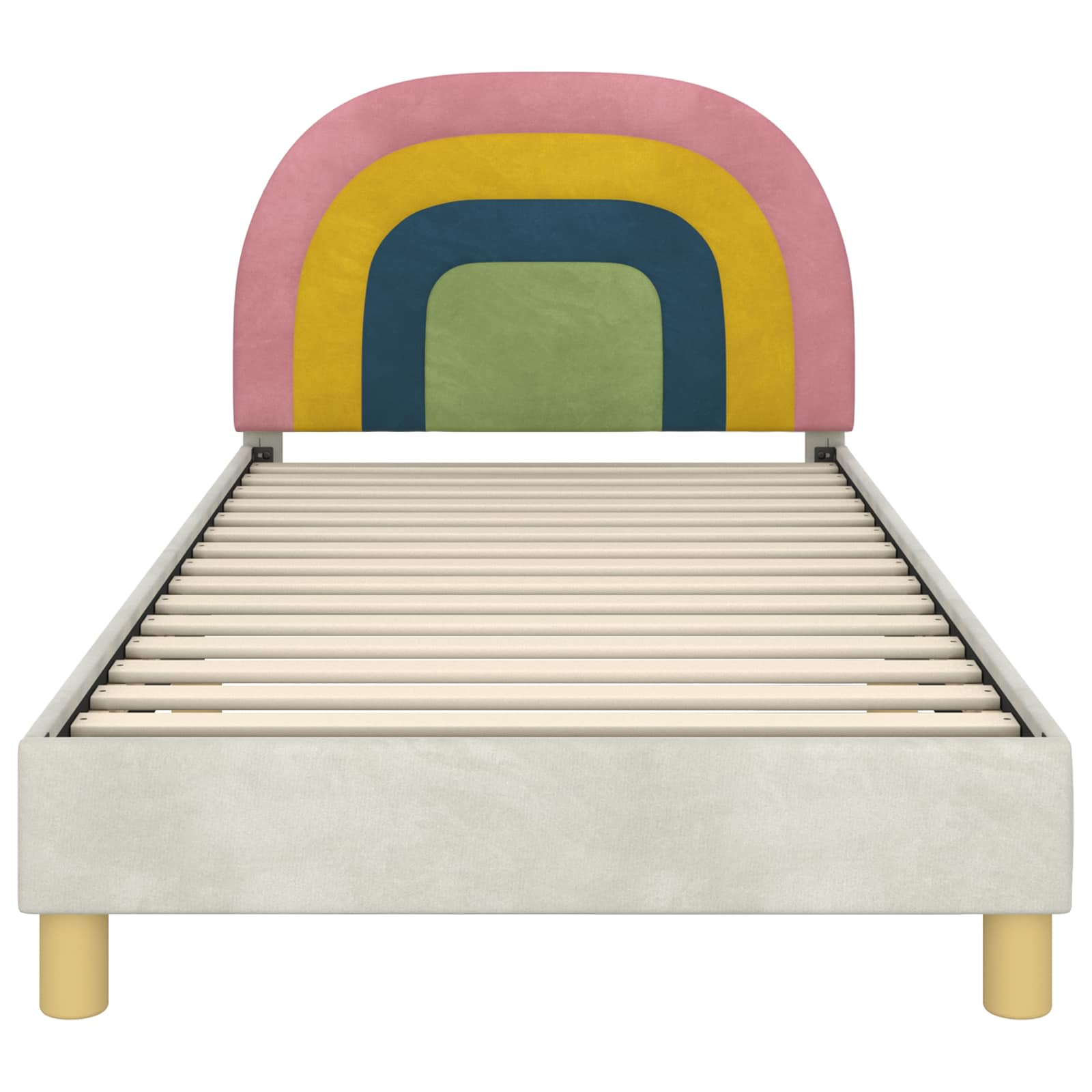 Cadre de lit pour enfants avec tête de lit Crème 90 x 200 cm - XIOS