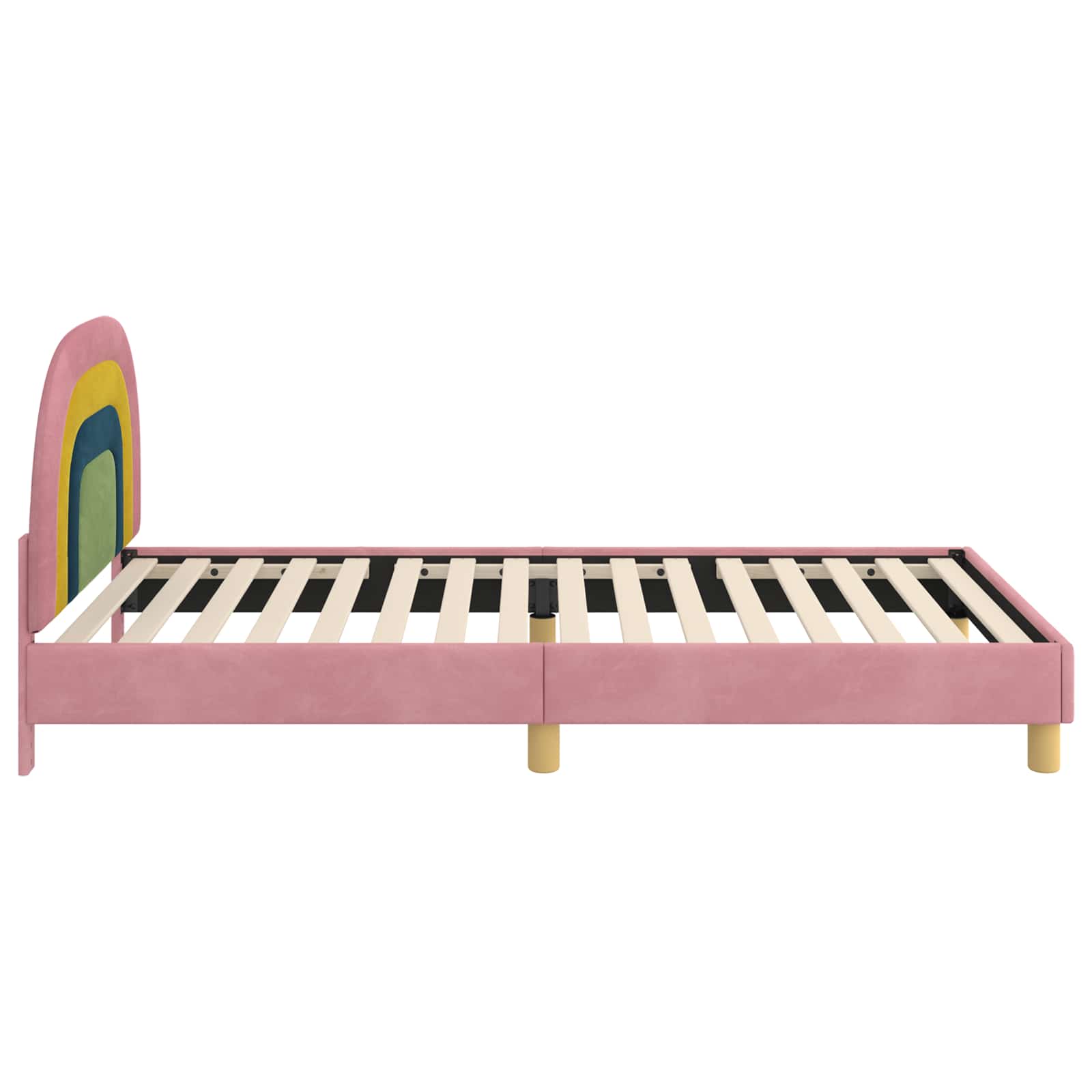 Cadre de lit pour enfants avec tête de lit Rose 90 x 200 cm - XIOS