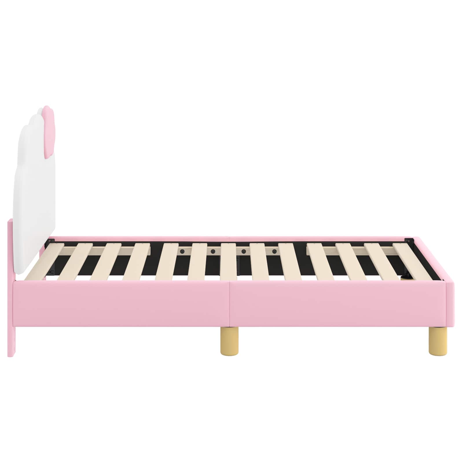 Cadre de lit pour tout-petit avec tête de lit Rose 70 x 140 cm - XIOS