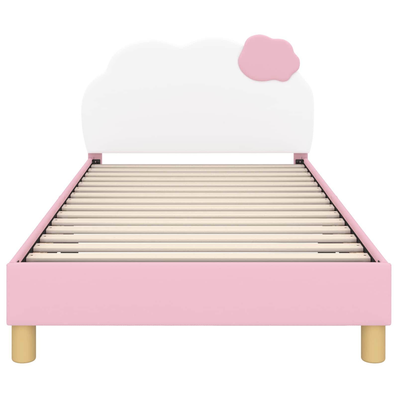 Cadre de lit pour enfants avec tête de lit Rose 90 x 190 cm PU - XIOS