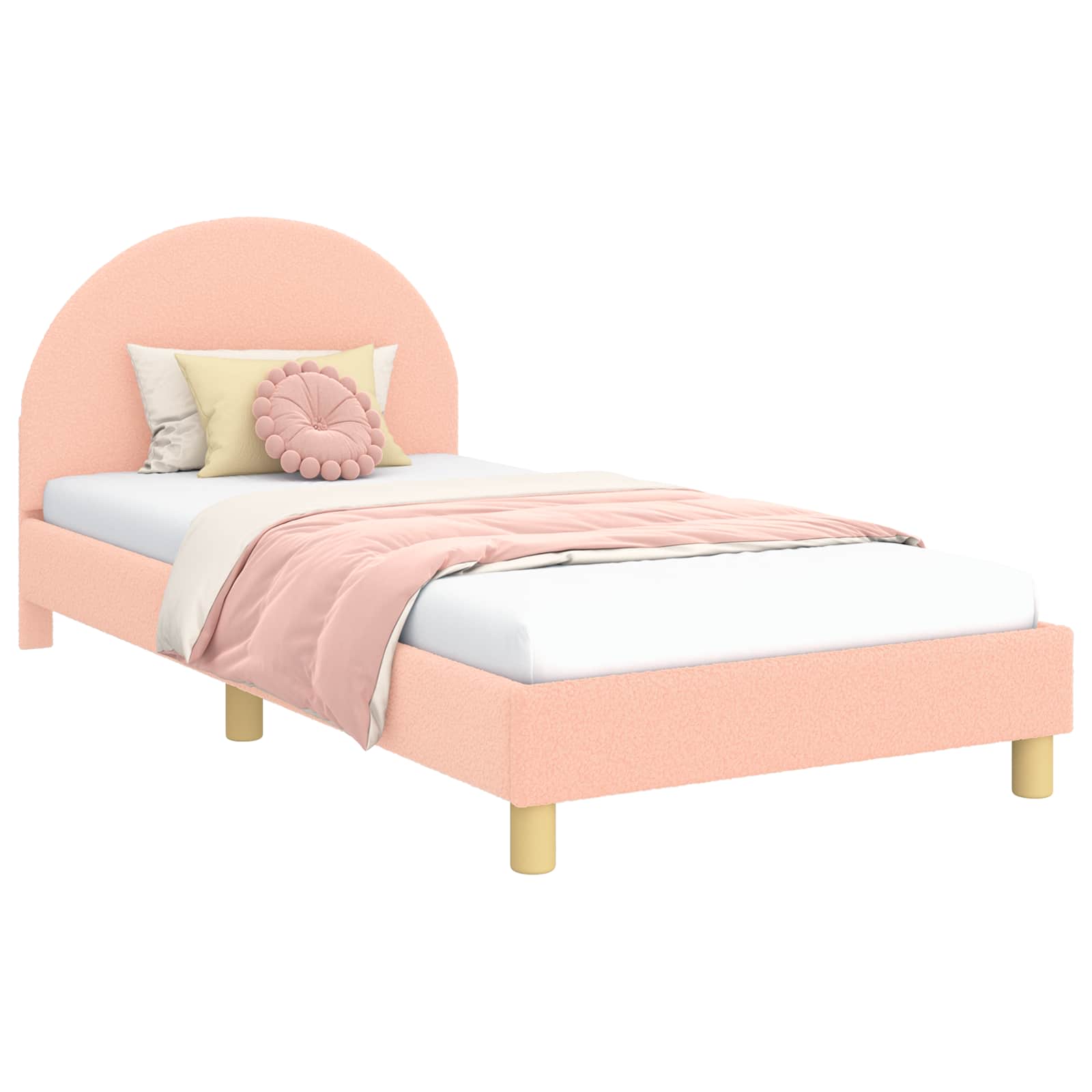 Cadre de lit pour enfants avec tête de lit Rose 80 x 200 cm - XIOS