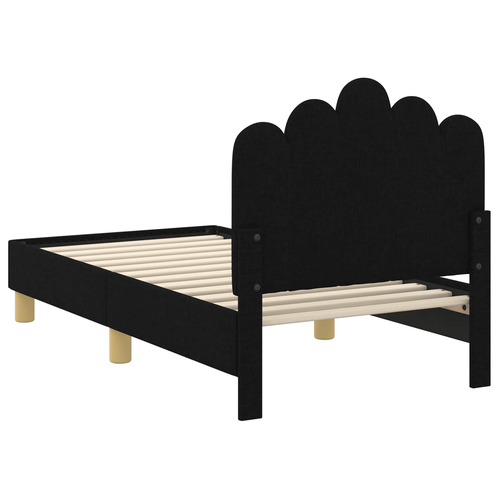 Cadre de lit pour tout-petit avec tête de lit Noir 70 x 140 cm - XIOS