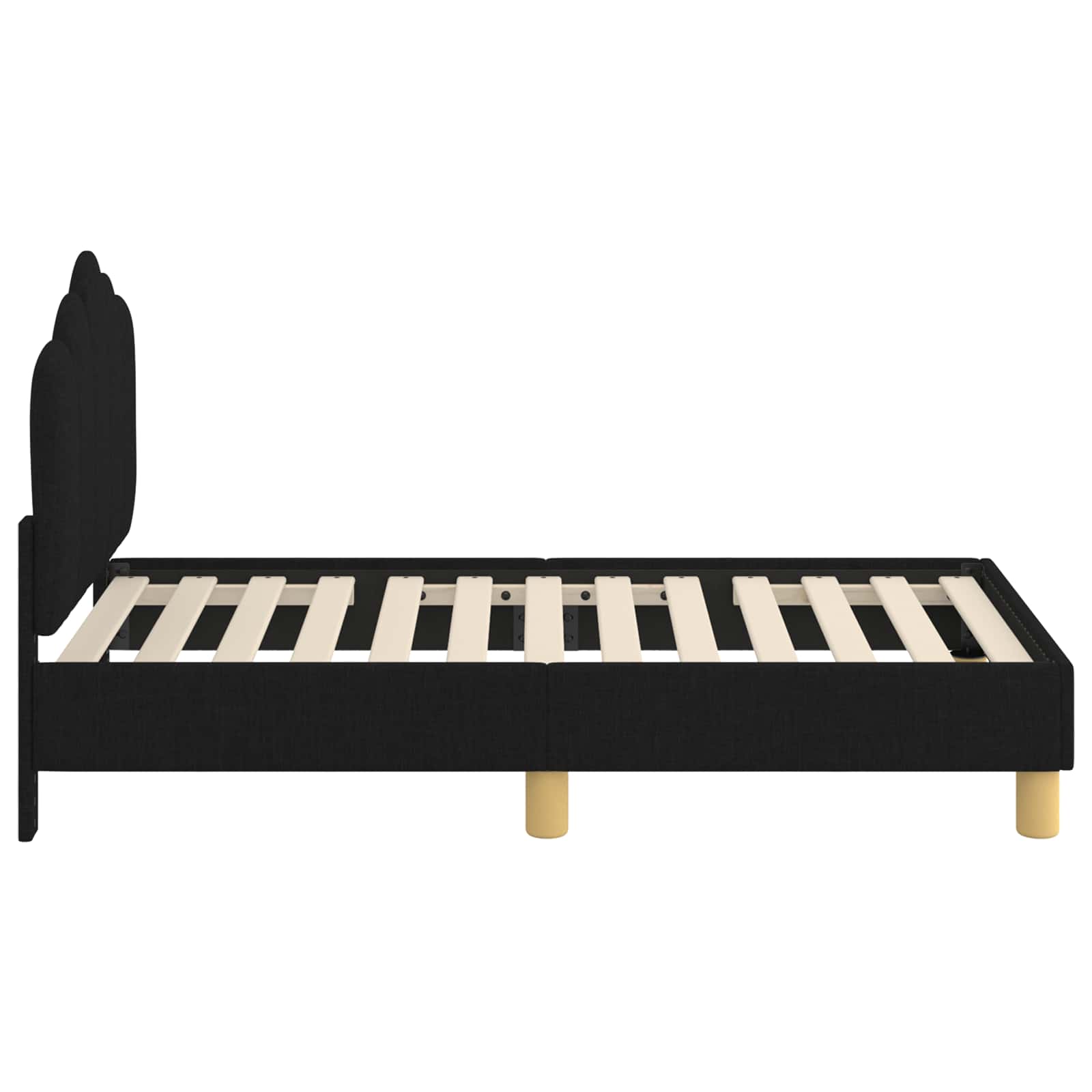 Cadre de lit pour tout-petit avec tête de lit Noir 70 x 140 cm - XIOS