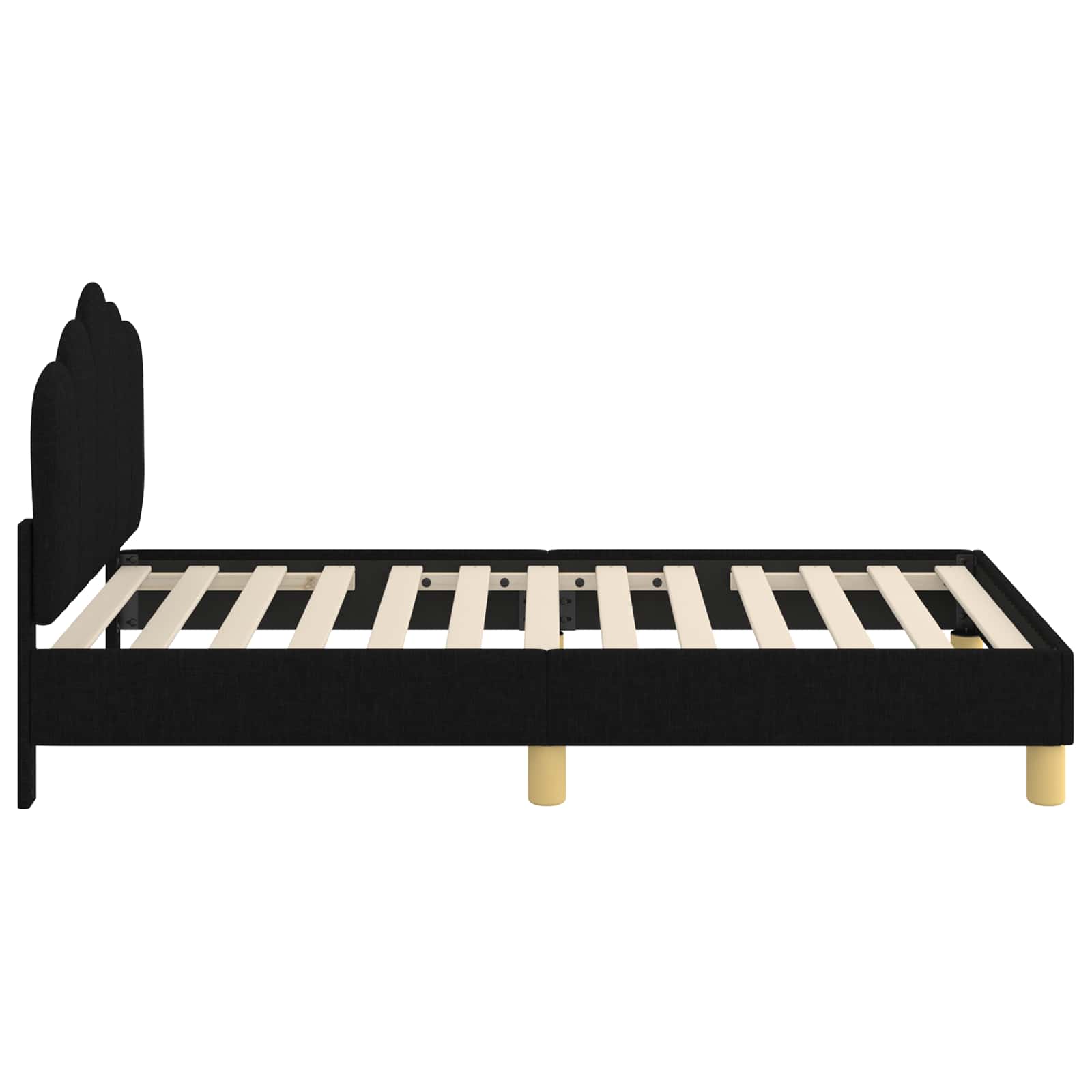 Cadre de lit pour enfants avec tête de lit Noir 80 x 160 cm - XIOS