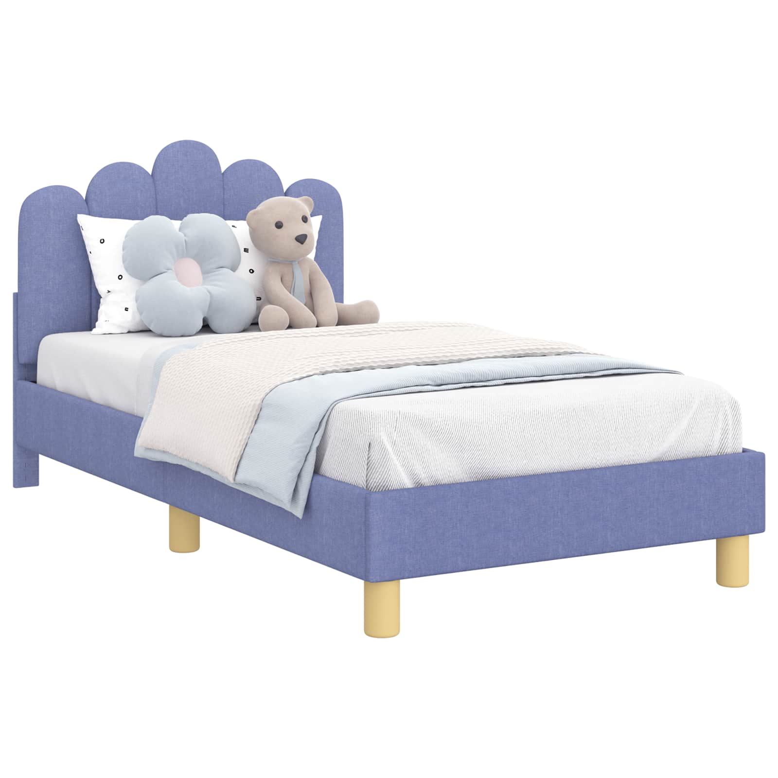 Cadre de lit pour enfants avec tête de lit Bleu denim - XIOS