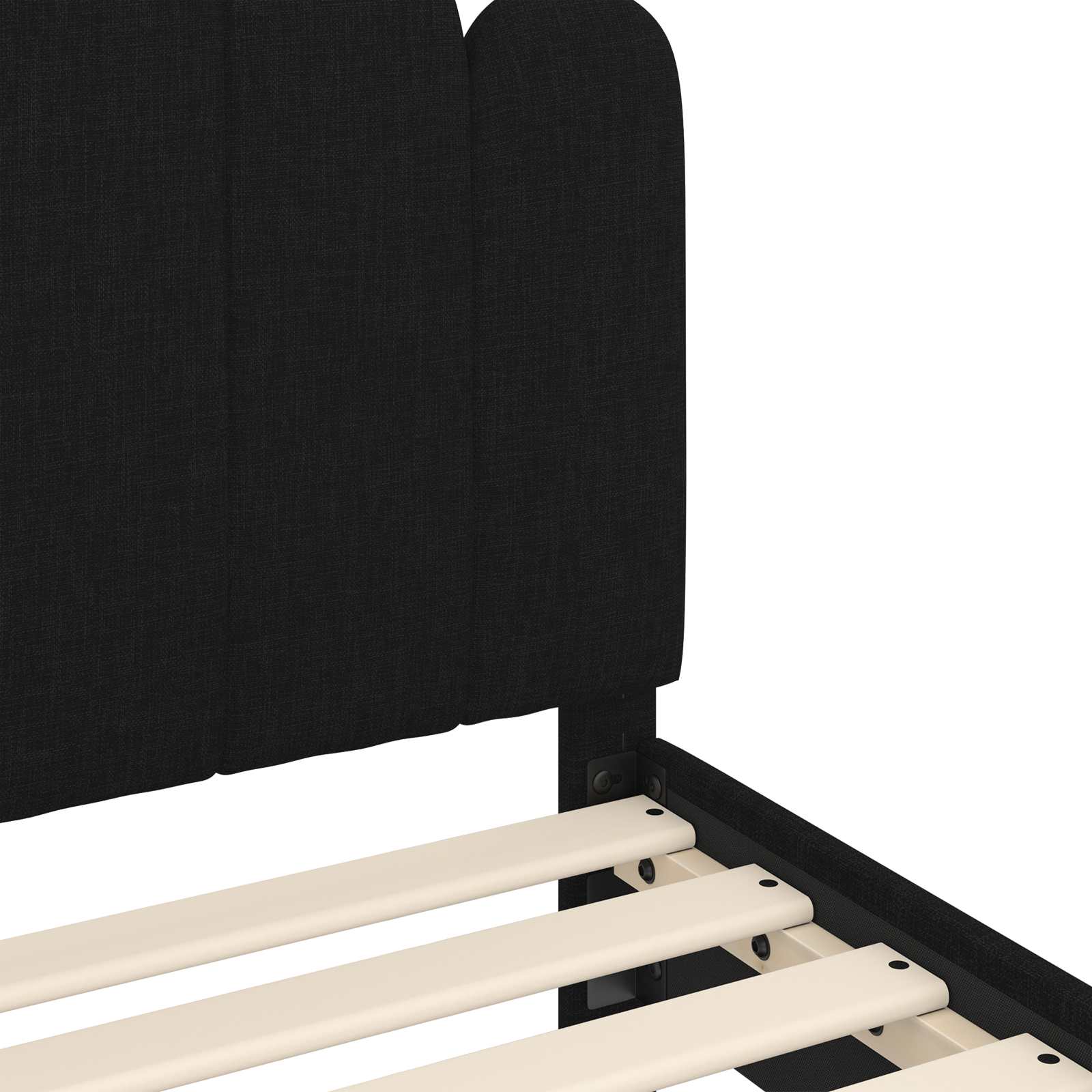 Cadre de lit pour enfants avec tête de lit Noir 80 x 200 cm - XIOS
