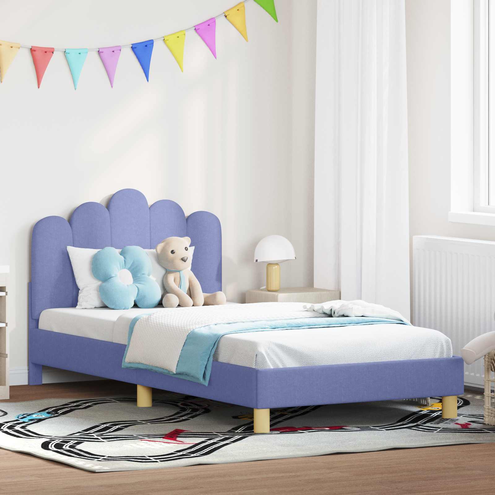 Cadre de lit pour enfants avec tête de lit Bleu denim - XIOS
