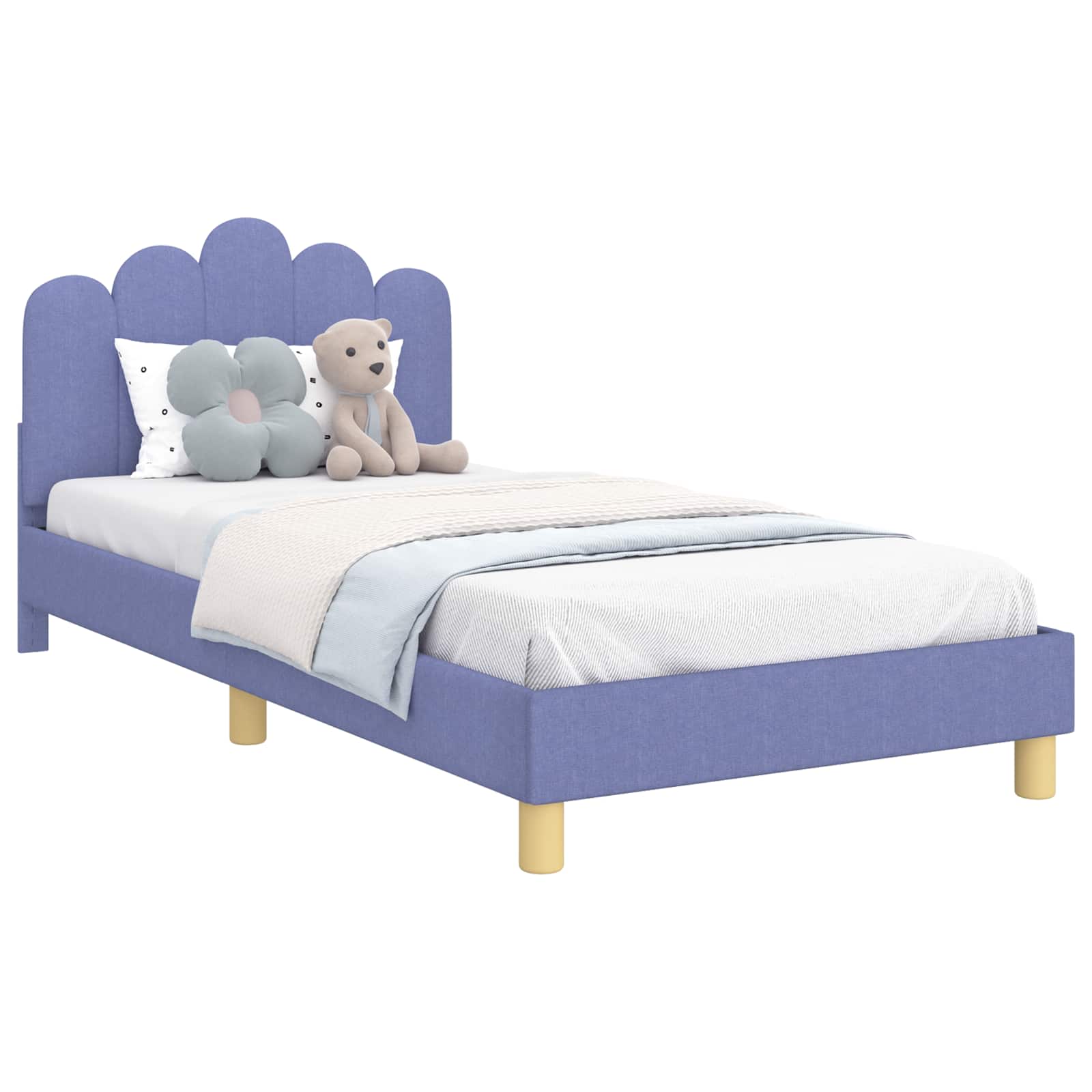 Cadre de lit pour enfants avec tête de lit Bleu denim - XIOS