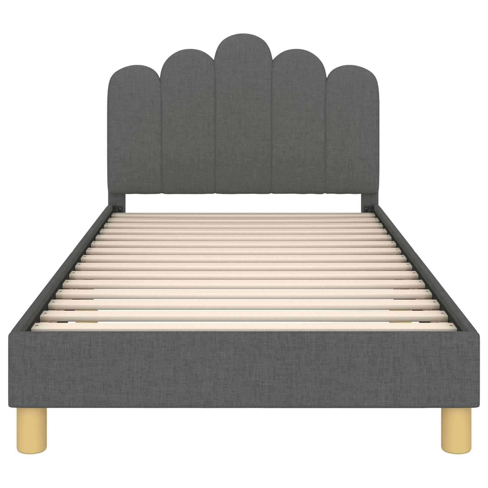 Cadre de lit pour enfants avec tête de lit Gris foncé - XIOS