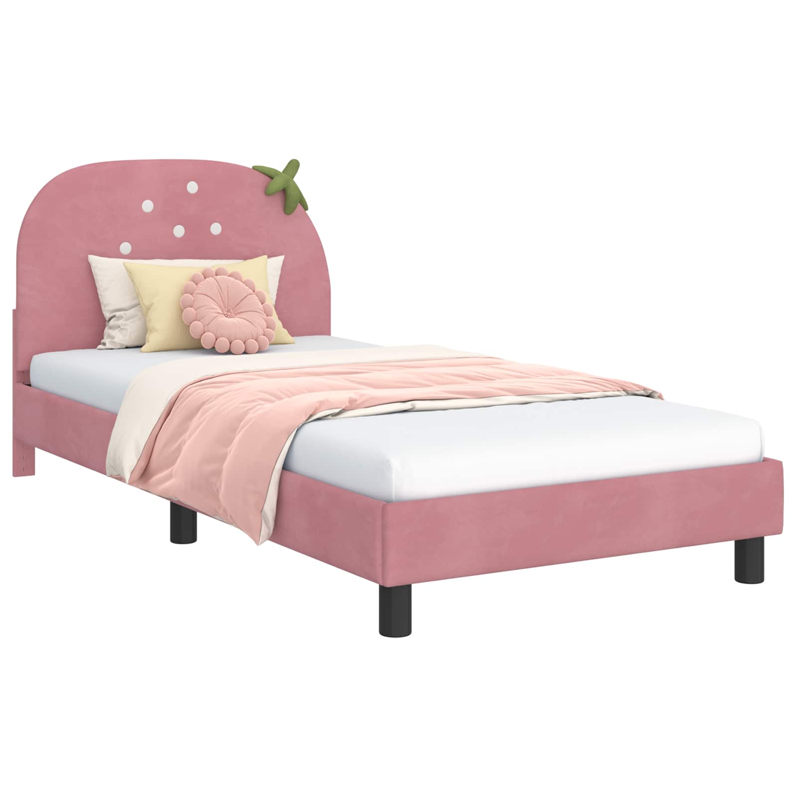 Cadre de lit pour enfants avec tête de lit Rose 80 x 200 cm - XIOS
