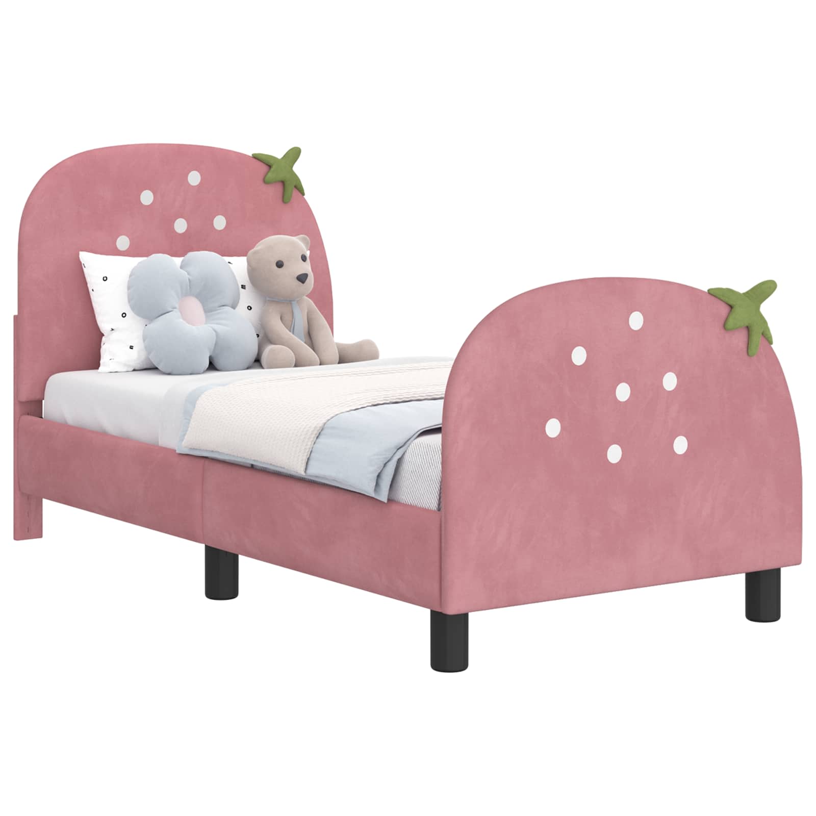 Cadre de lit pour tout-petit avec tête de lit Rose 70 x 140 cm - XIOS