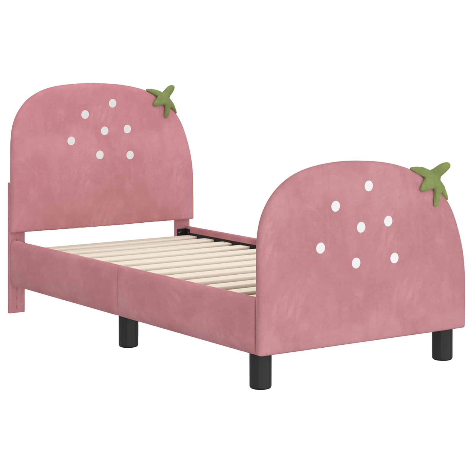Cadre de lit pour tout-petit avec tête de lit Rose 70 x 140 cm - XIOS