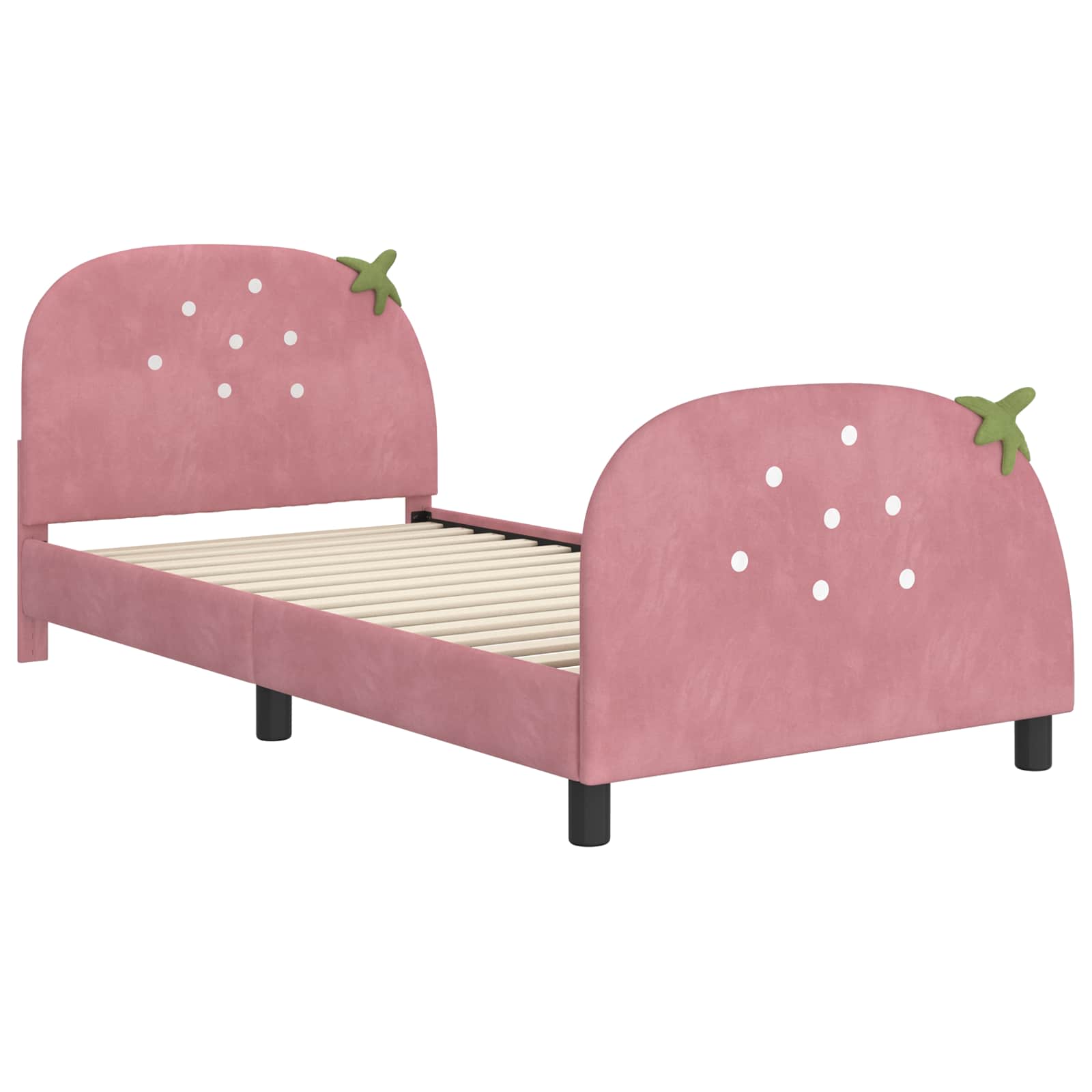Cadre de lit pour enfants avec tête de lit Rose 80 x 200 cm - XIOS