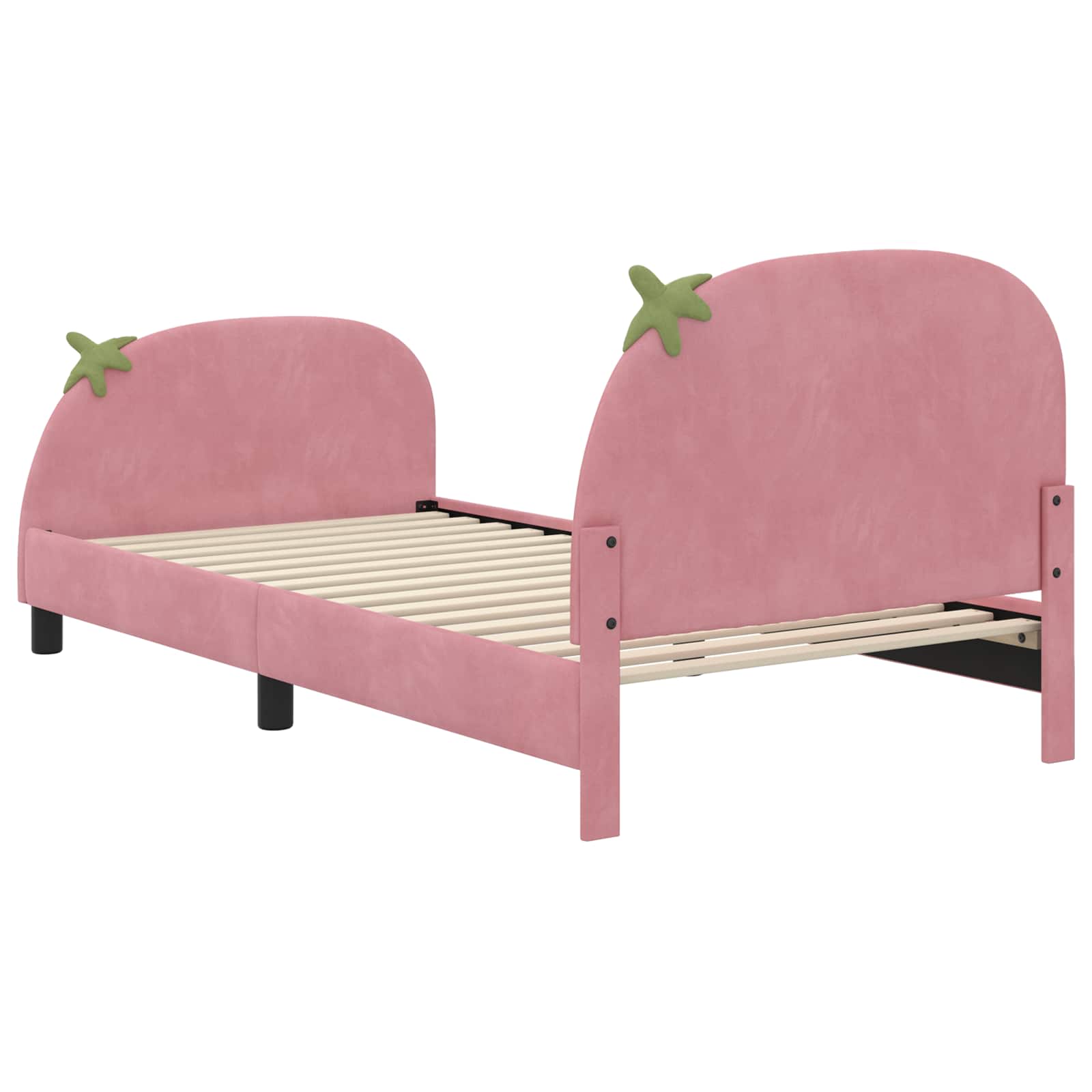 Cadre de lit pour enfants avec tête de lit Rose 90 x 200 cm - XIOS