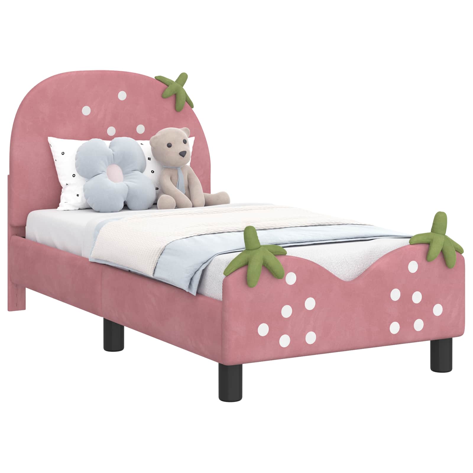 Cadre de lit pour tout-petit avec tête de lit Rose 70 x 140 cm - XIOS