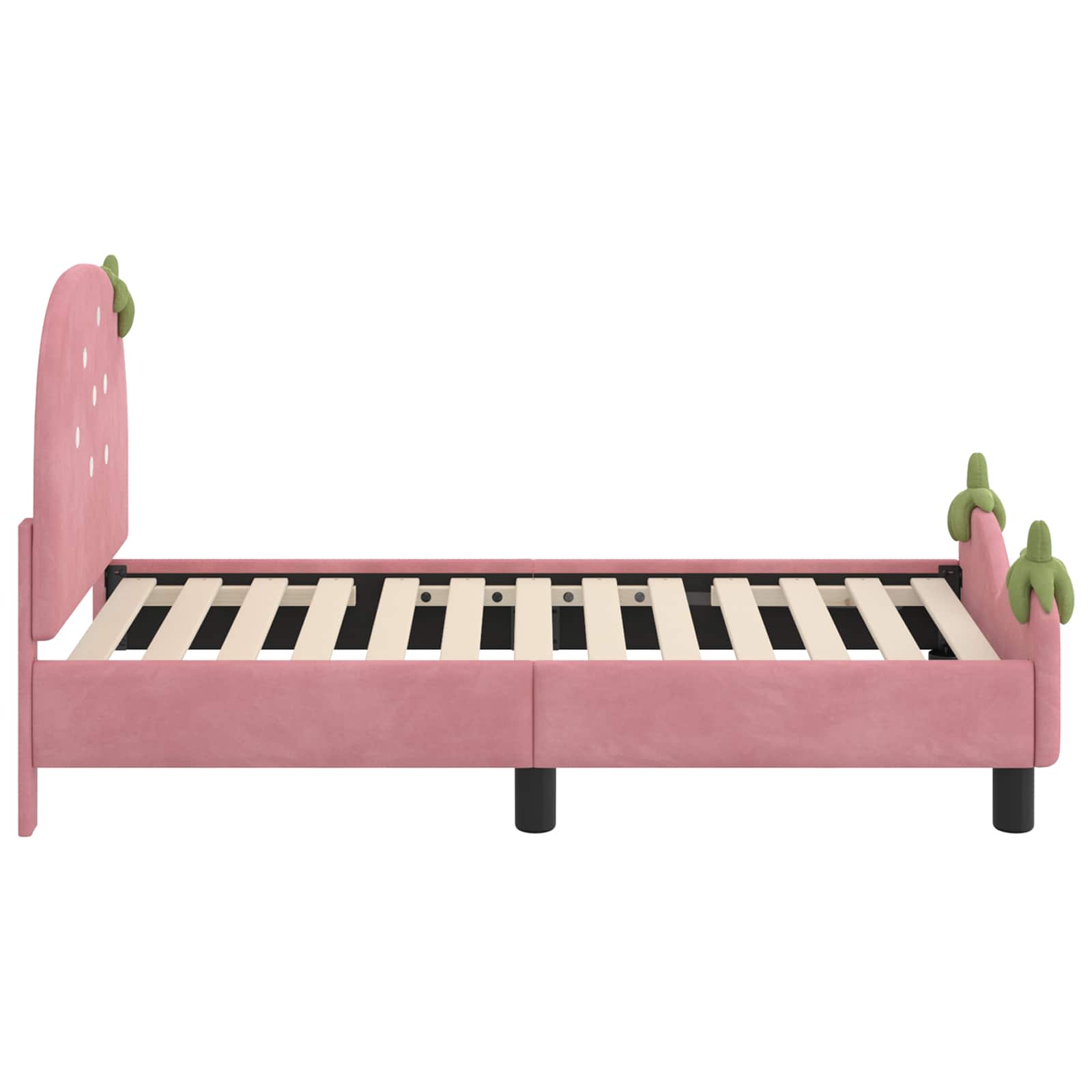 Cadre de lit pour tout-petit avec tête de lit Rose 70 x 140 cm - XIOS