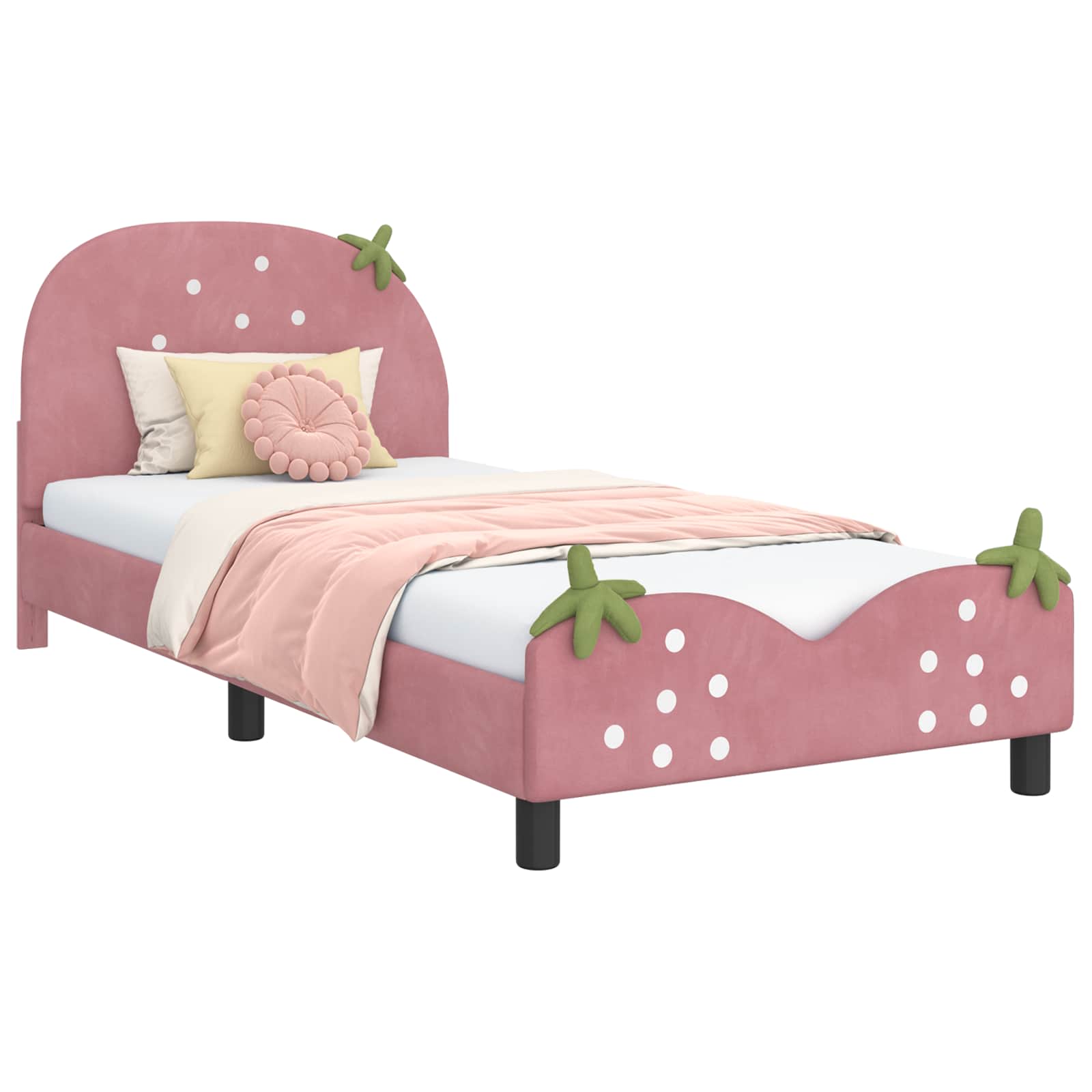 Cadre de lit pour enfants avec tête de lit Rose 80 x 200 cm - XIOS