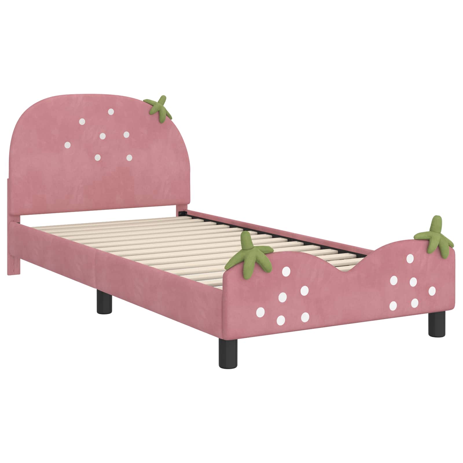 Cadre de lit pour enfants avec tête de lit Rose 90 x 190 cm - XIOS