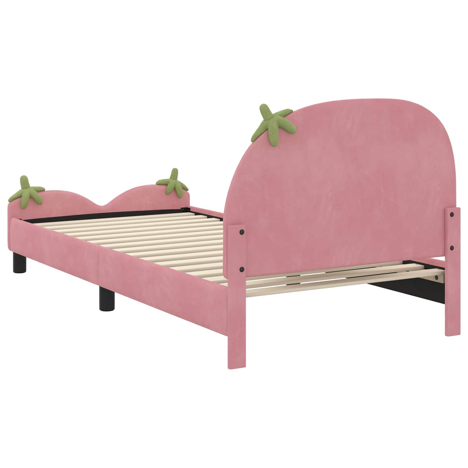 Cadre de lit pour enfants avec tête de lit Rose 90 x 190 cm - XIOS