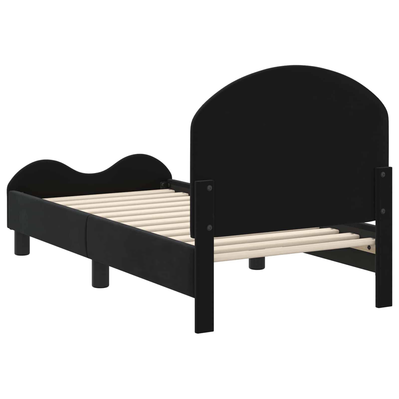 Cadre de lit pour tout-petit avec tête de lit Noir 70 x 140 cm - XIOS