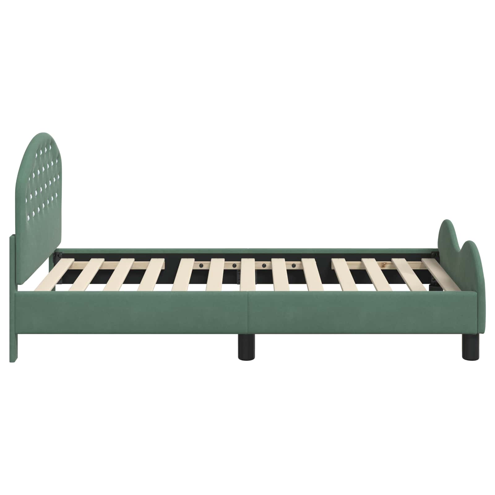 Cadre de lit pour enfants avec tête de lit Vert Mer 80 x 160 cm - XIOS