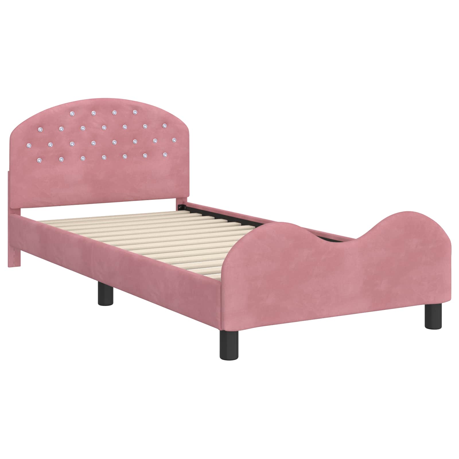 Cadre de lit pour enfants avec tête de lit Rose 80 x 200 cm - XIOS