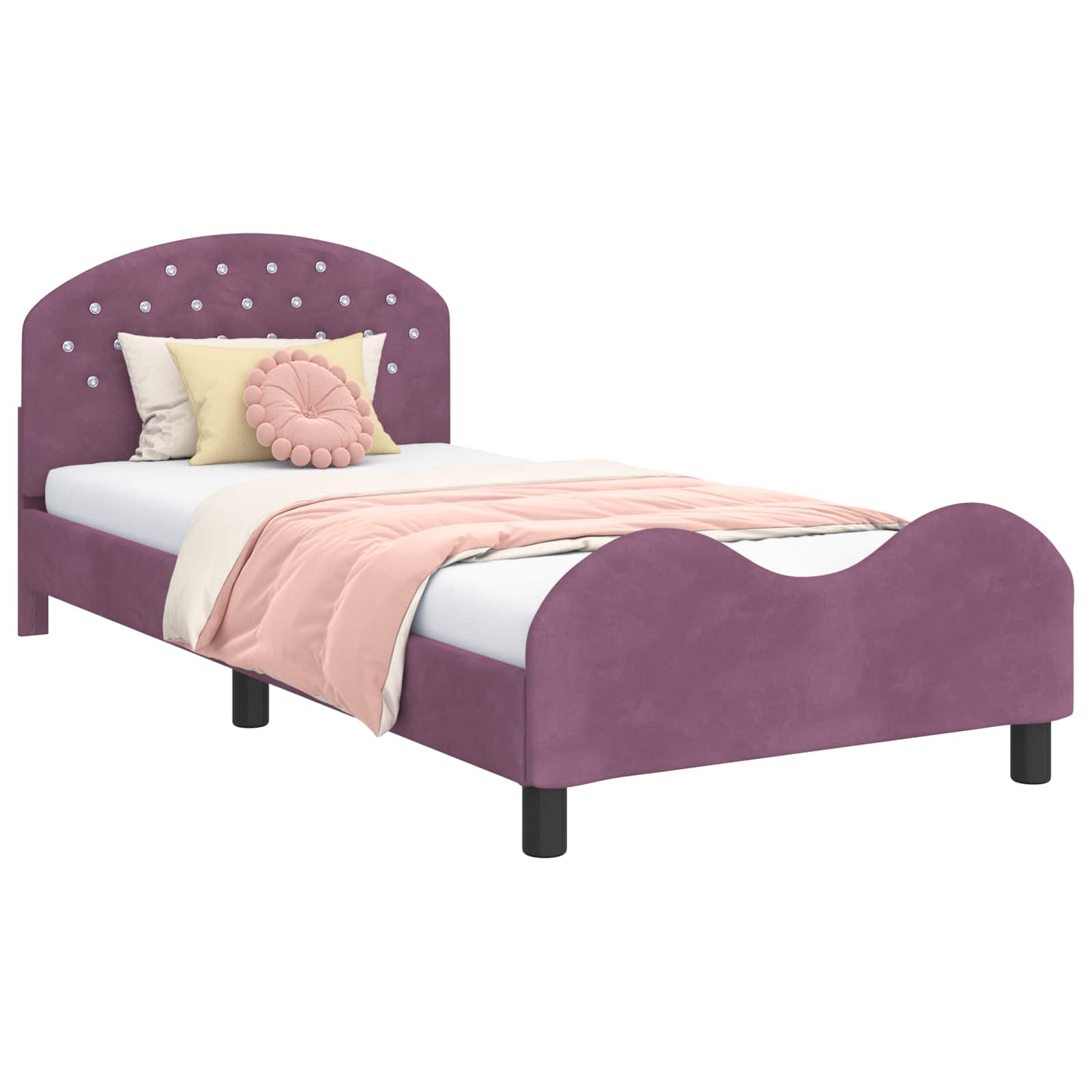 Cadre de lit pour enfants avec tête de lit Pourpre 80 x 200 cm - XIOS