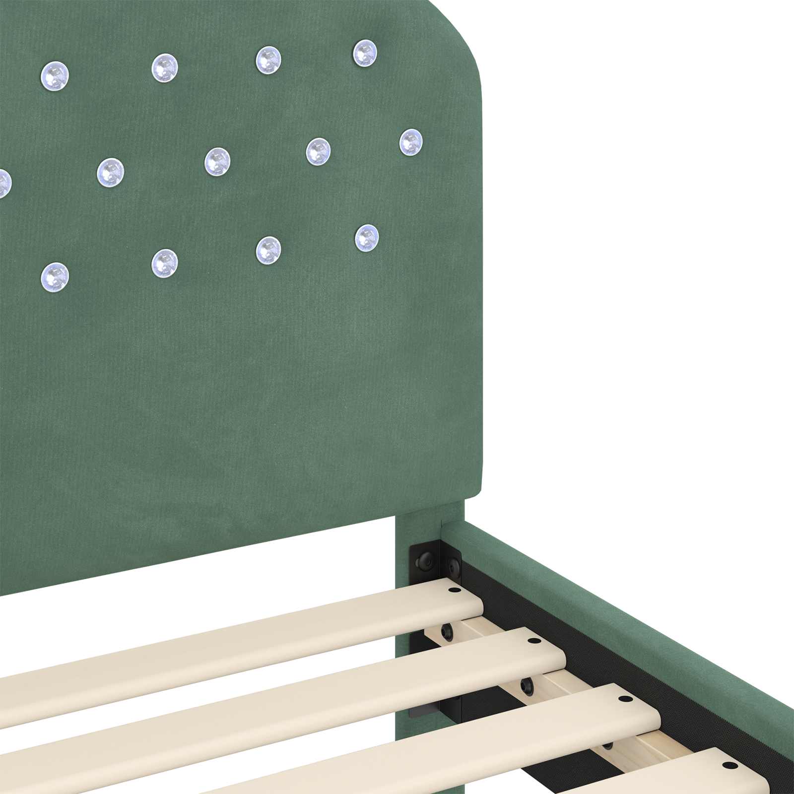 Cadre de lit pour enfants avec tête de lit Vert Mer 80 x 200 cm - XIOS
