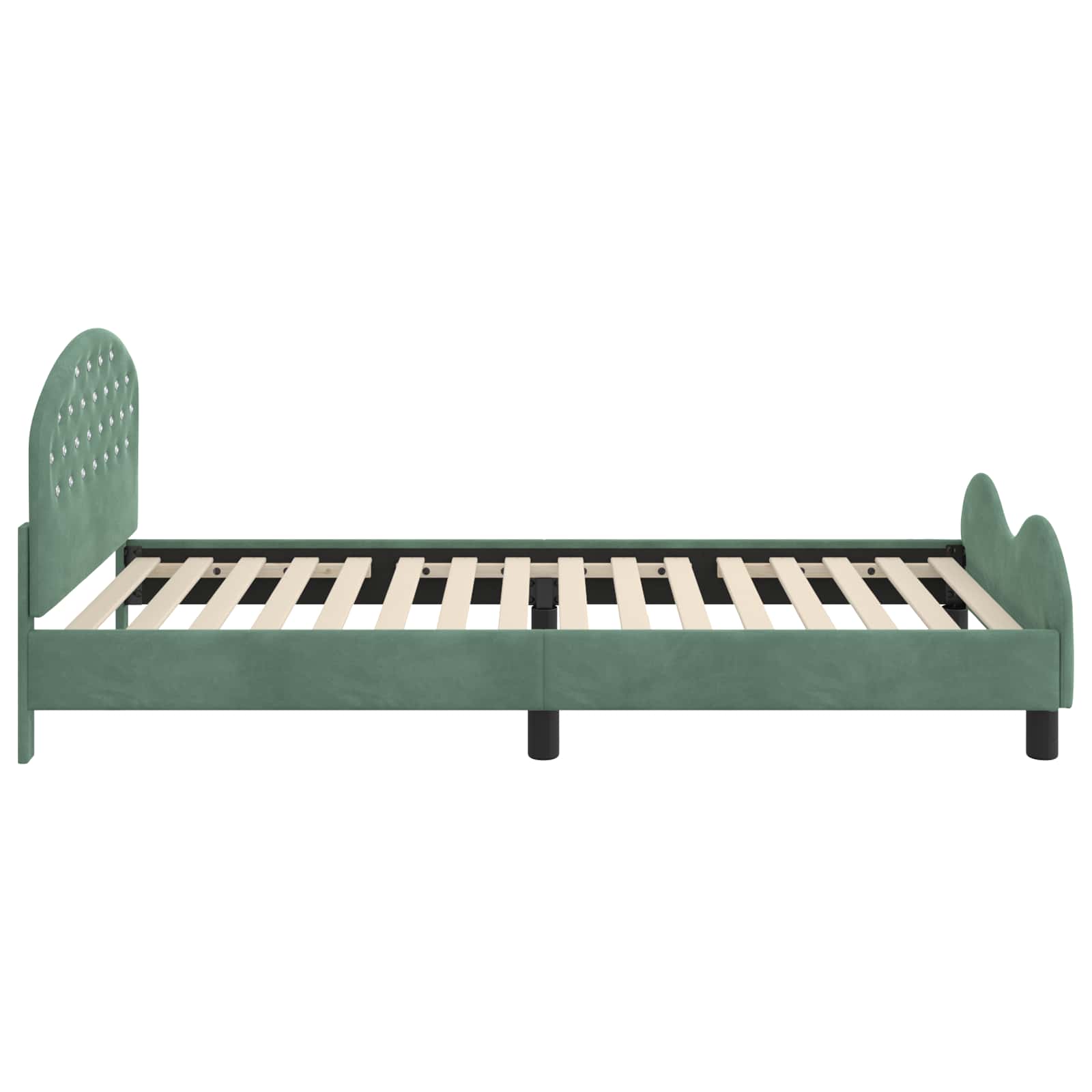 Cadre de lit pour enfants avec tête de lit Vert Mer 90 x 190 cm - XIOS