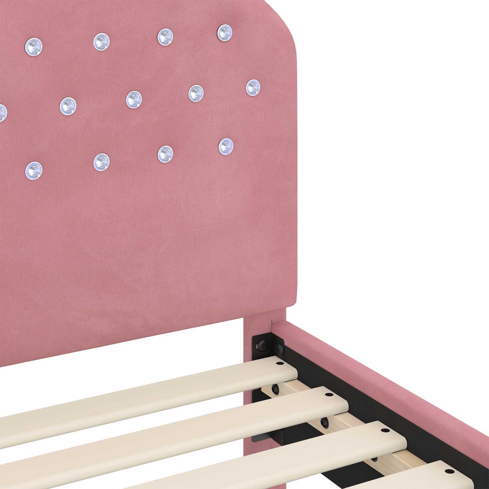 Cadre de lit pour enfants avec tête de lit Rose 90 x 200 cm - XIOS