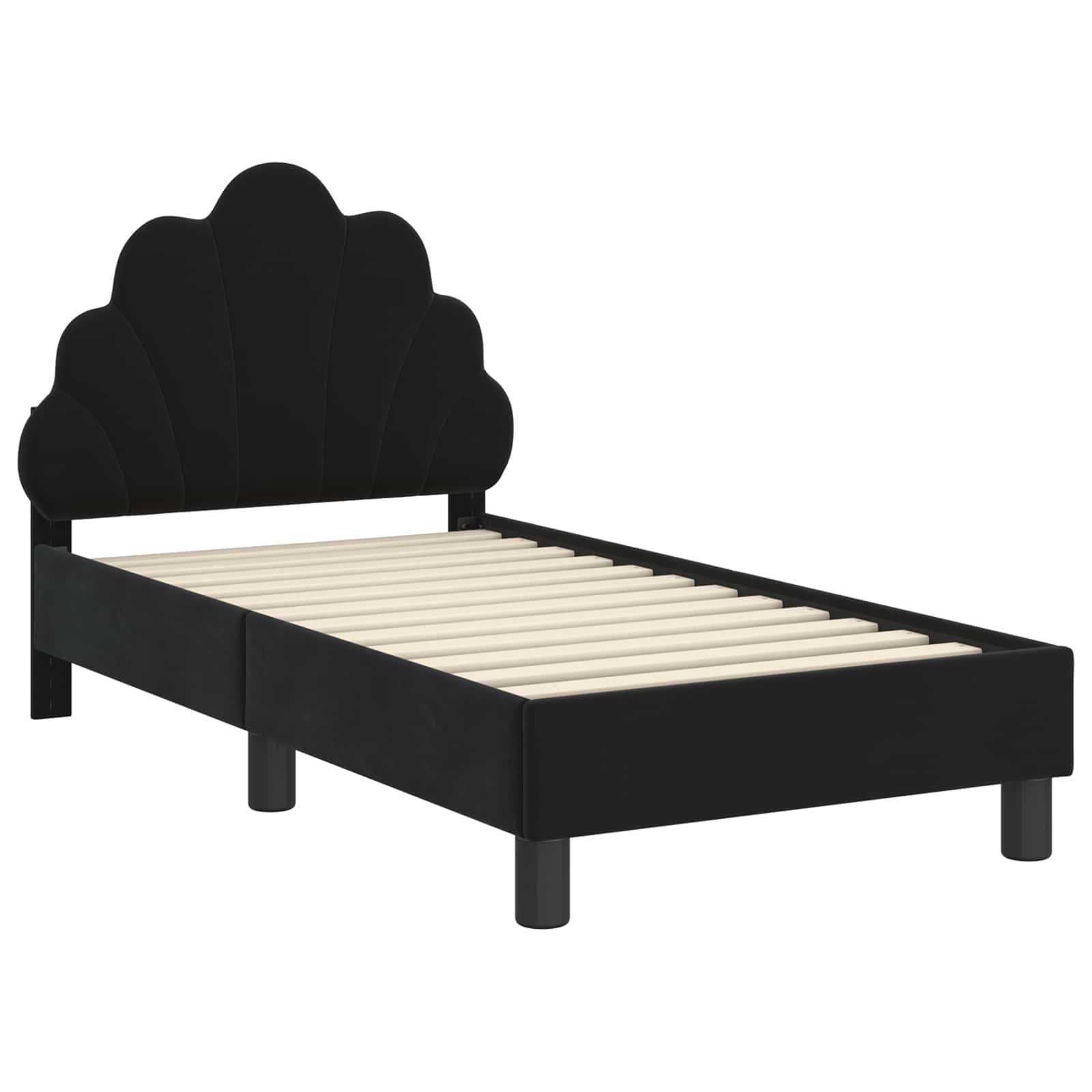 Cadre de lit pour tout-petit avec tête de lit Noir 70 x 140 cm - XIOS