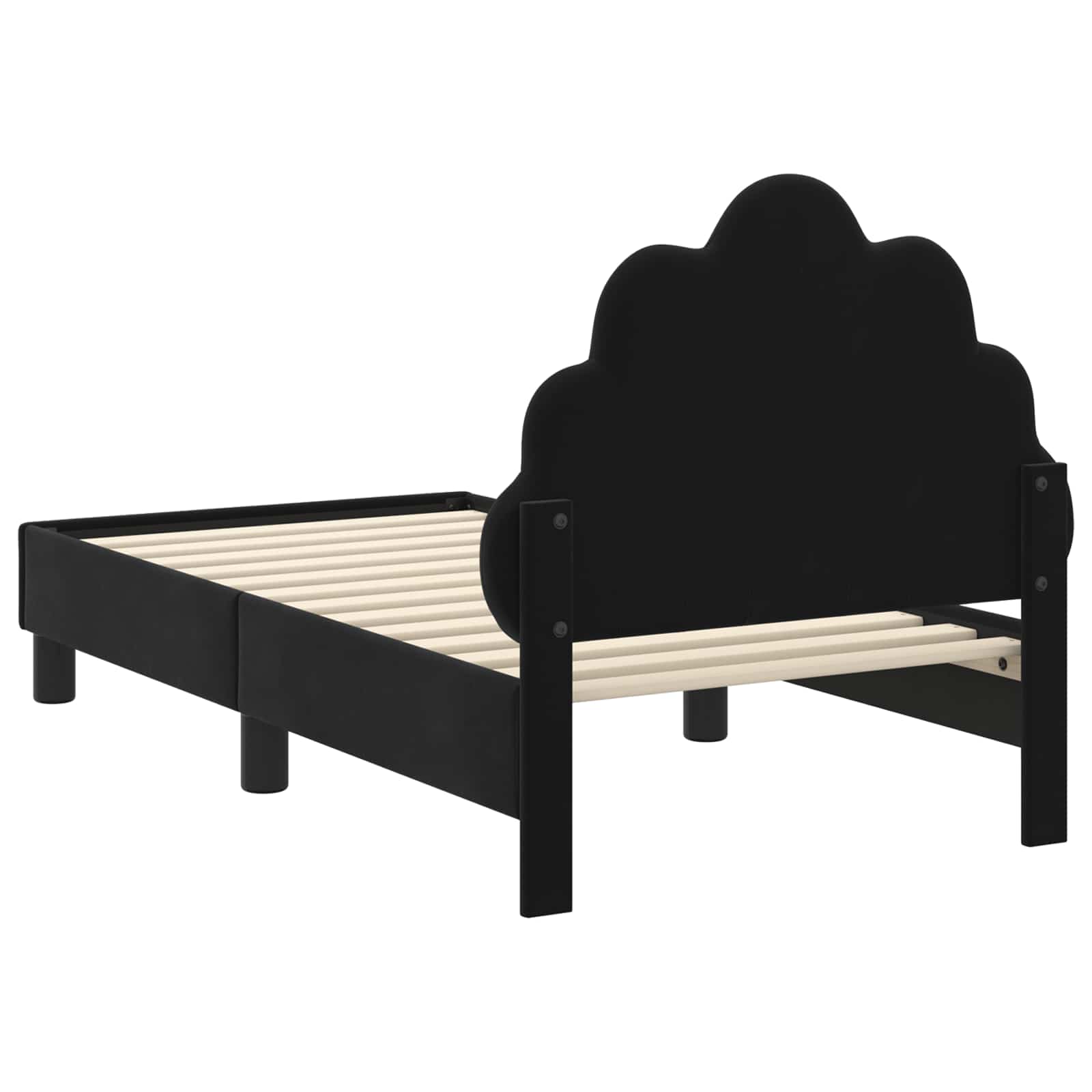 Cadre de lit pour tout-petit avec tête de lit Noir 70 x 140 cm - XIOS