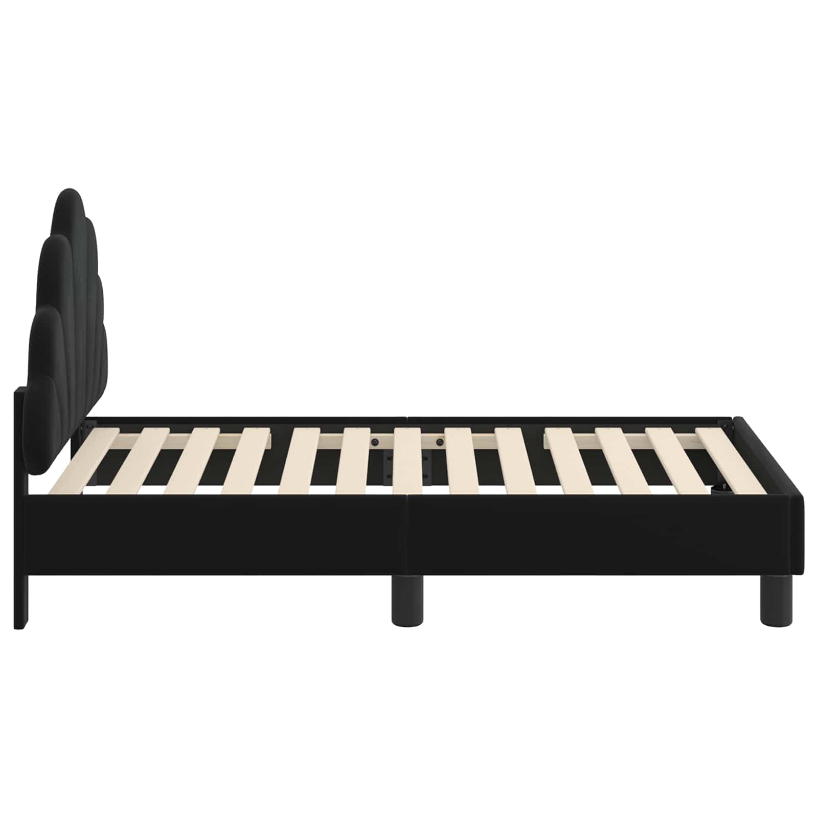 Cadre de lit pour tout-petit avec tête de lit Noir 70 x 140 cm - XIOS