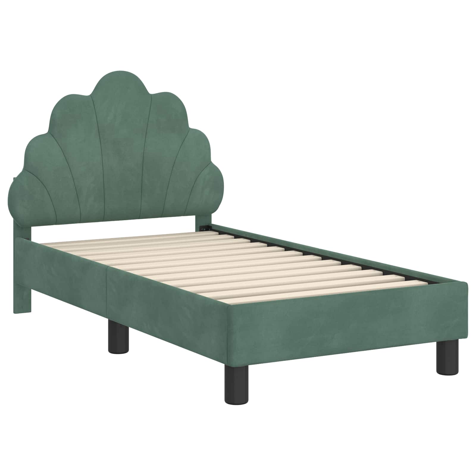 Cadre de lit pour tout-petit avec tête de lit Vert Mer - XIOS
