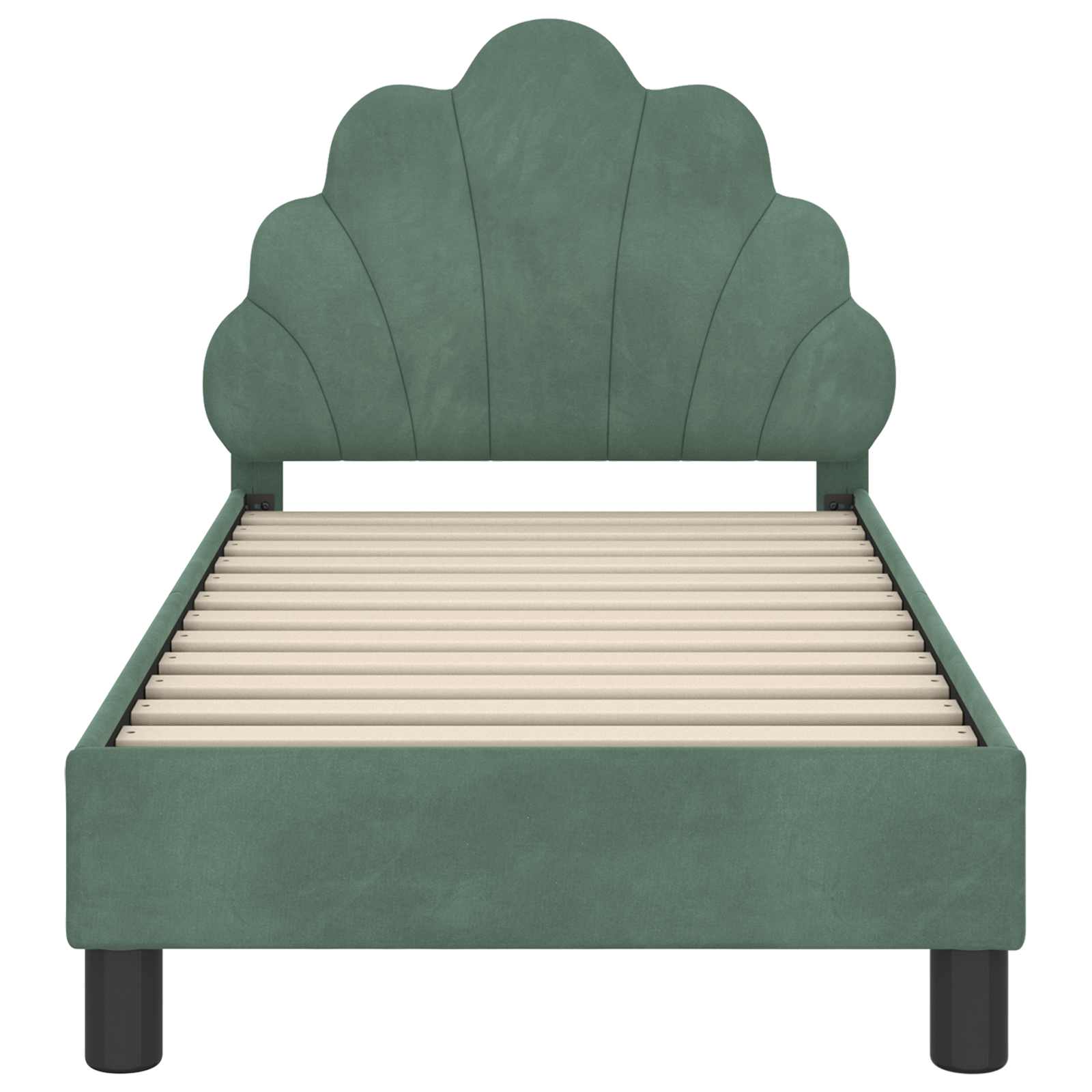 Cadre de lit pour tout-petit avec tête de lit Vert Mer - XIOS
