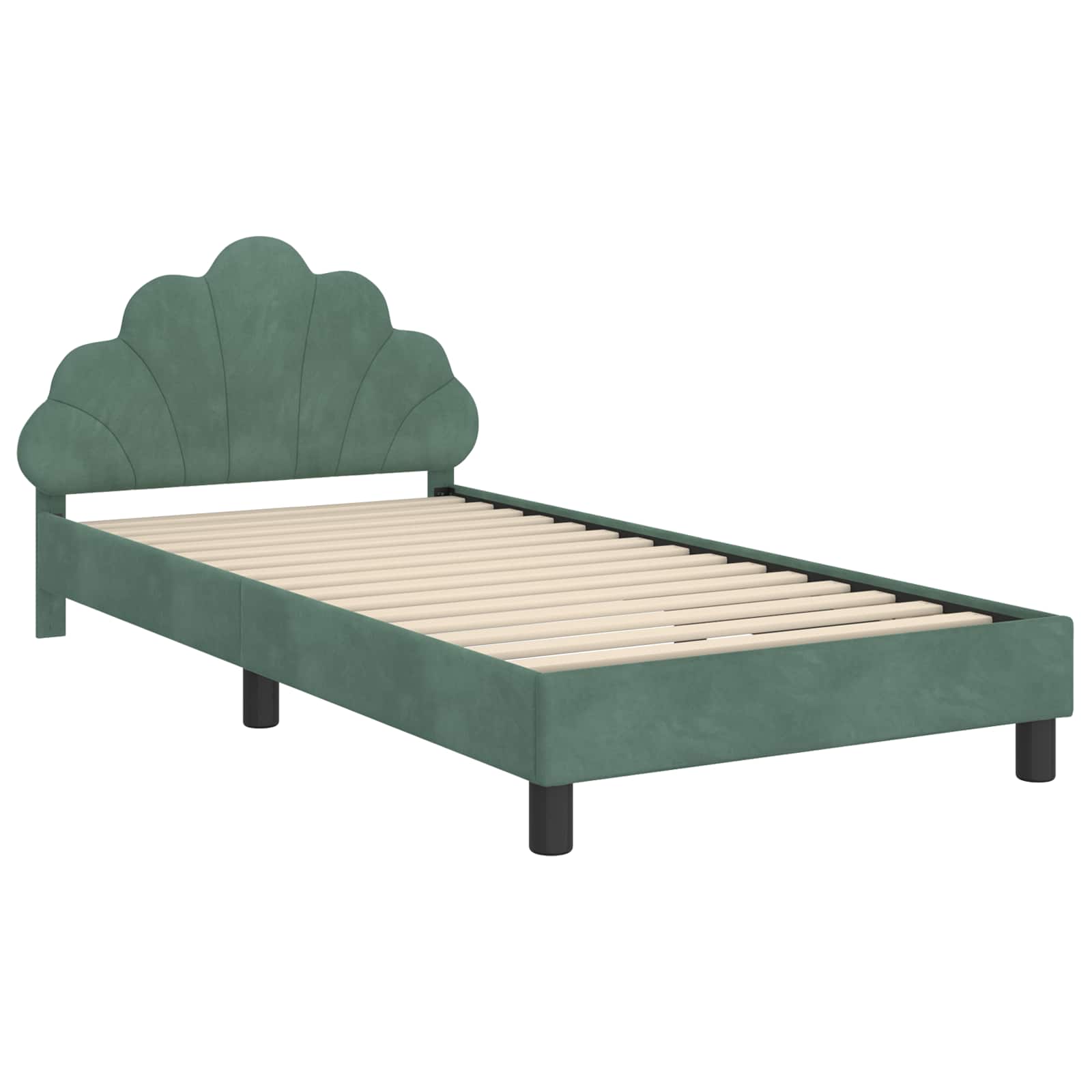 Cadre de lit pour enfants avec tête de lit Vert Mer 80 x 200 cm - XIOS