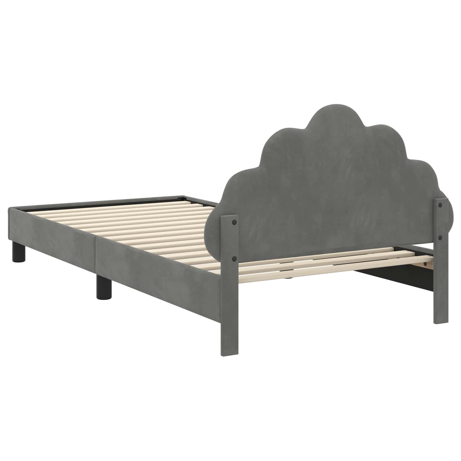 Cadre de lit pour enfants avec tête de lit Gris foncé - XIOS
