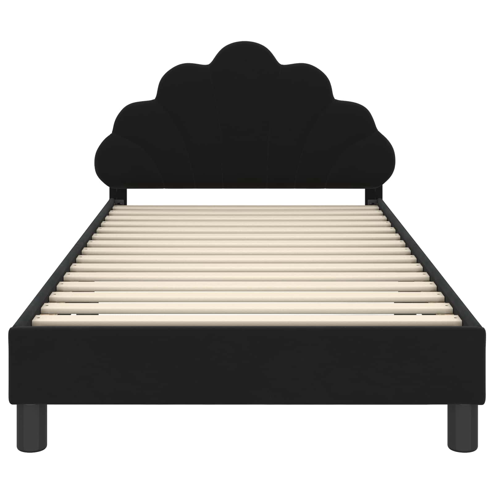 Cadre de lit pour enfants avec tête de lit Noir 90 x 190 cm - XIOS