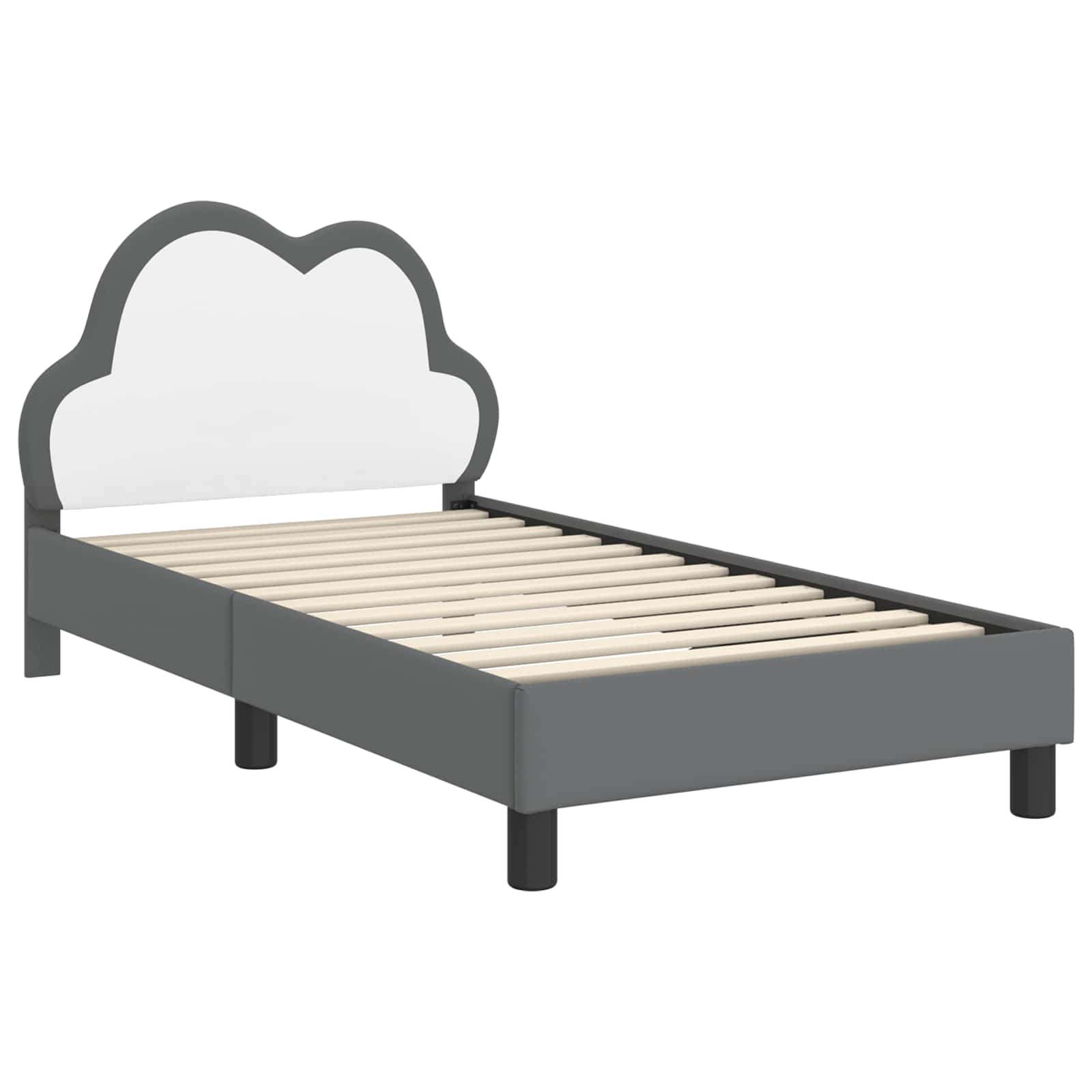 Cadre de lit avec tête de lit Gris clair 80 x 160 cm PU - XIOS