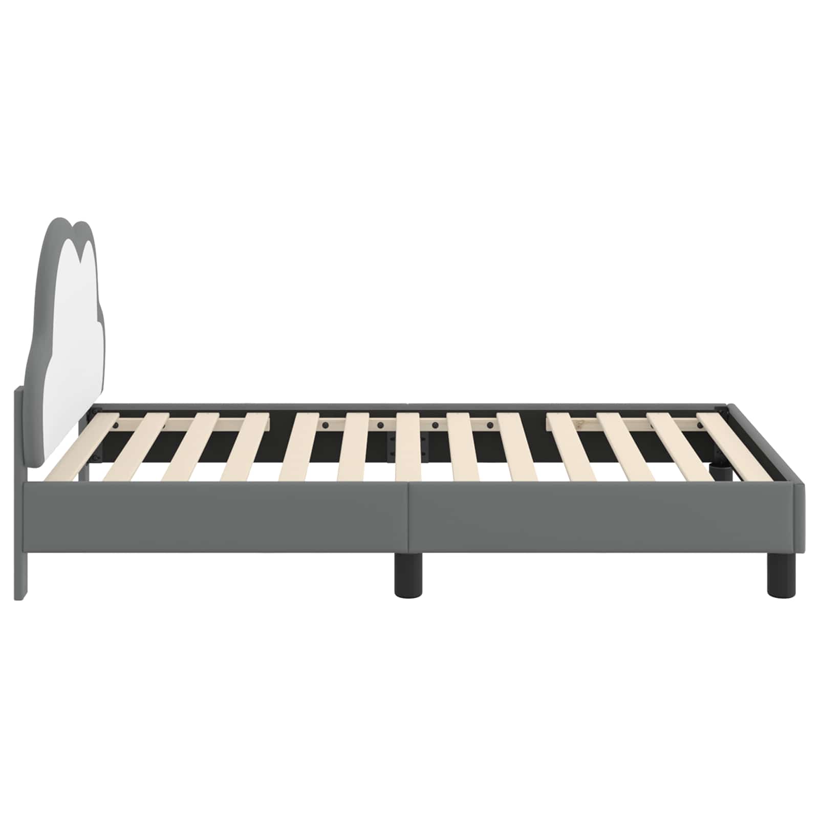 Cadre de lit avec tête de lit Gris clair 80 x 160 cm PU - XIOS