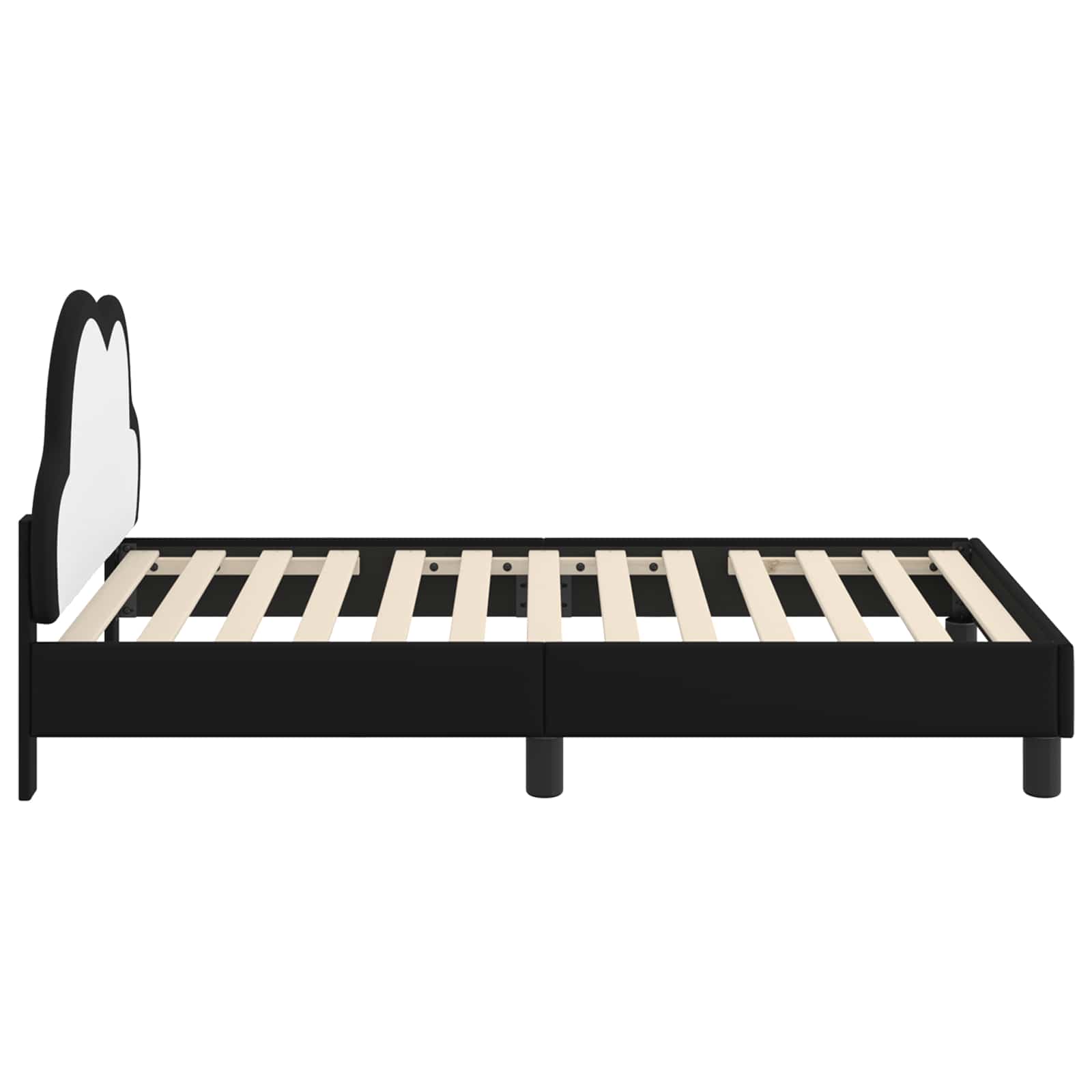 Cadre de lit avec tête de lit Noir 80 x 160 cm PU - XIOS