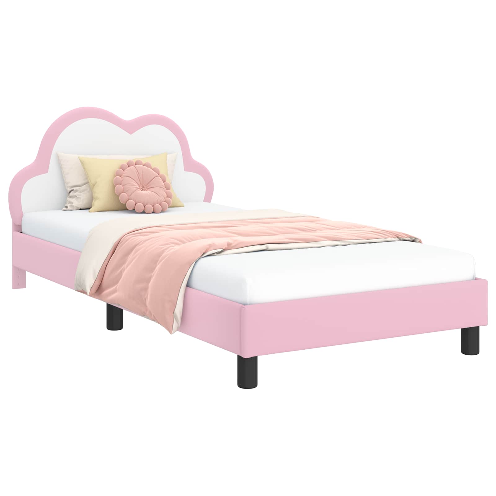 Cadre de lit avec tête de lit Rose 80 x 200 cm PU - XIOS