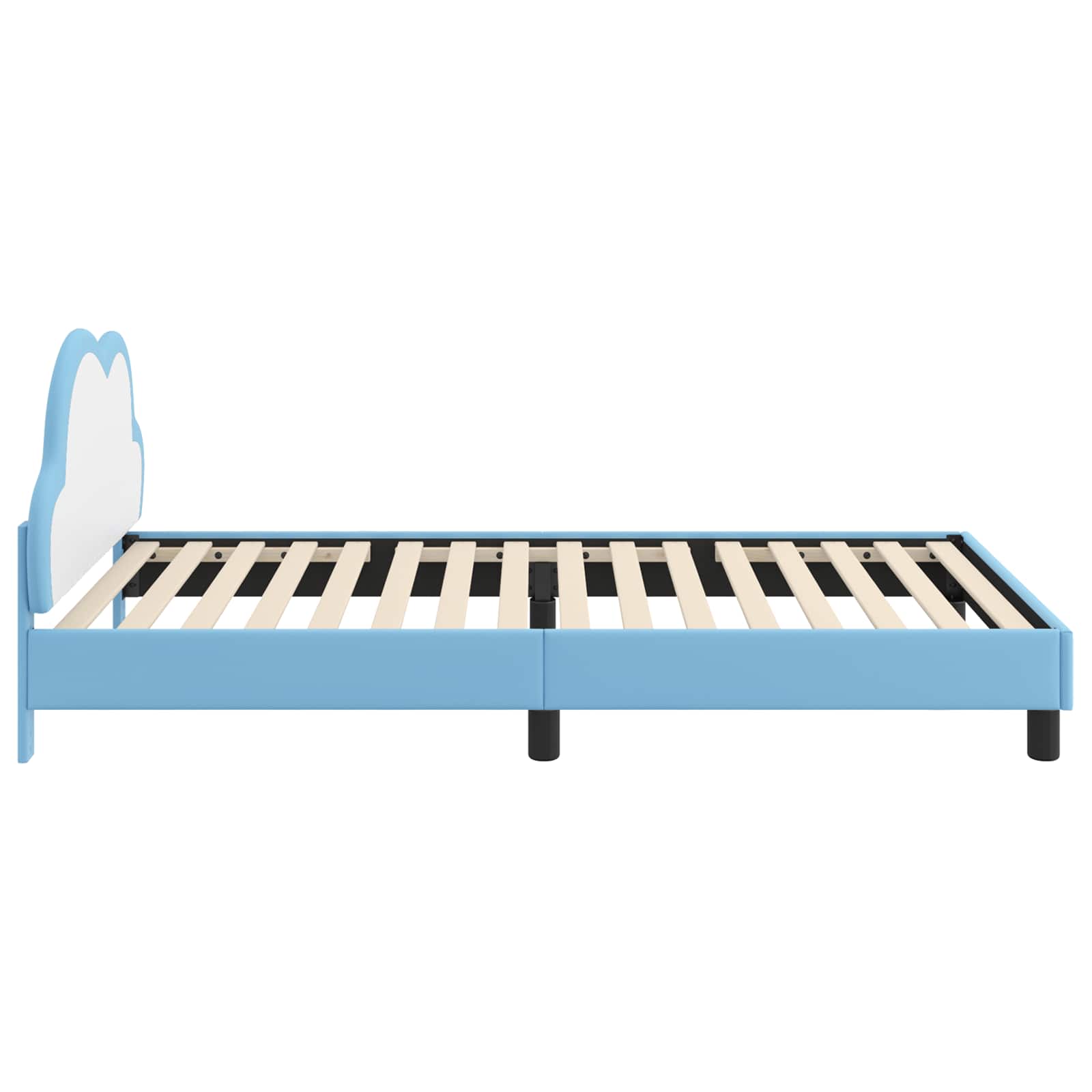 Cadre de lit avec tête de lit Bleu 80 x 200 cm PU - XIOS