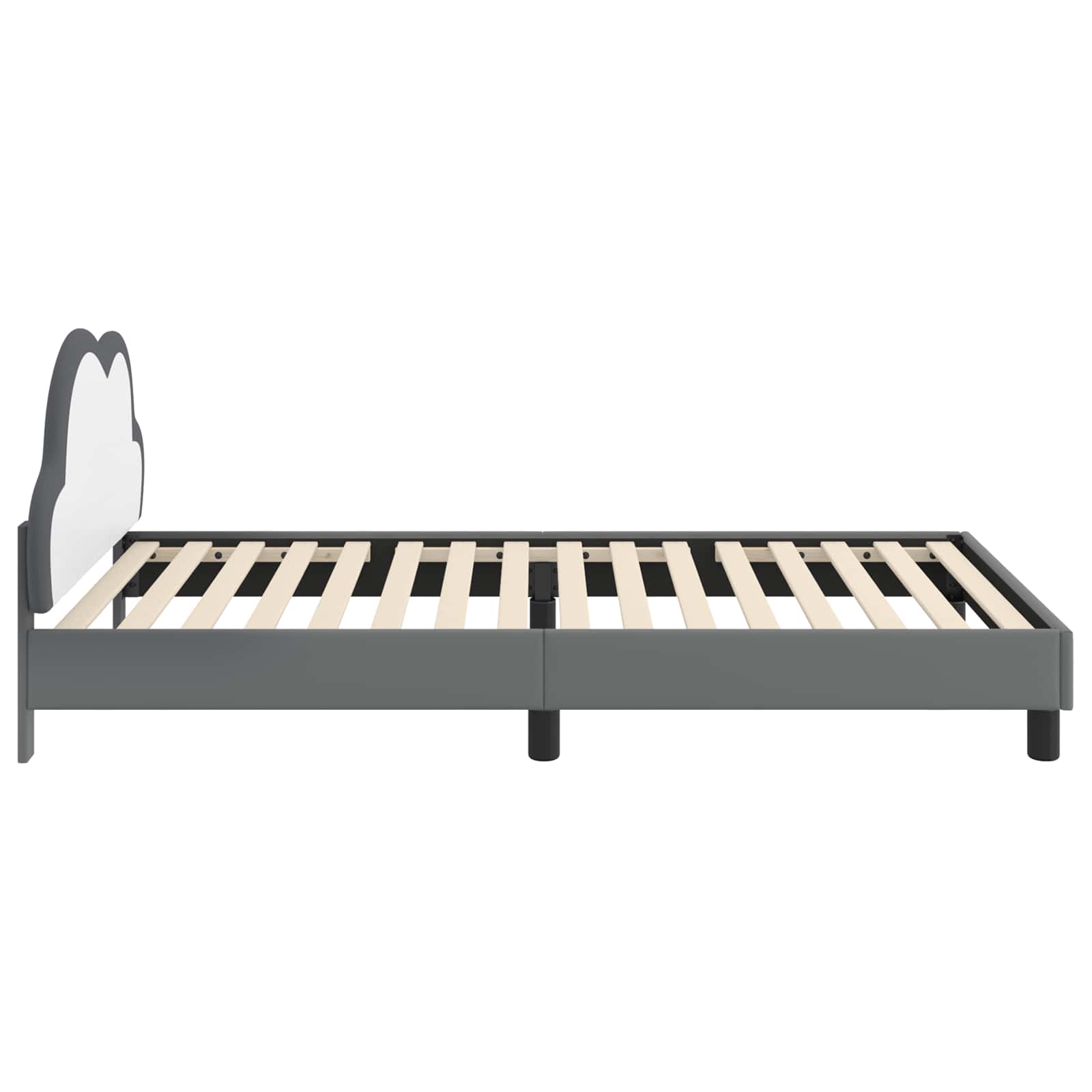 Cadre de lit avec tête de lit Gris clair 90 x 190 cm PU - XIOS