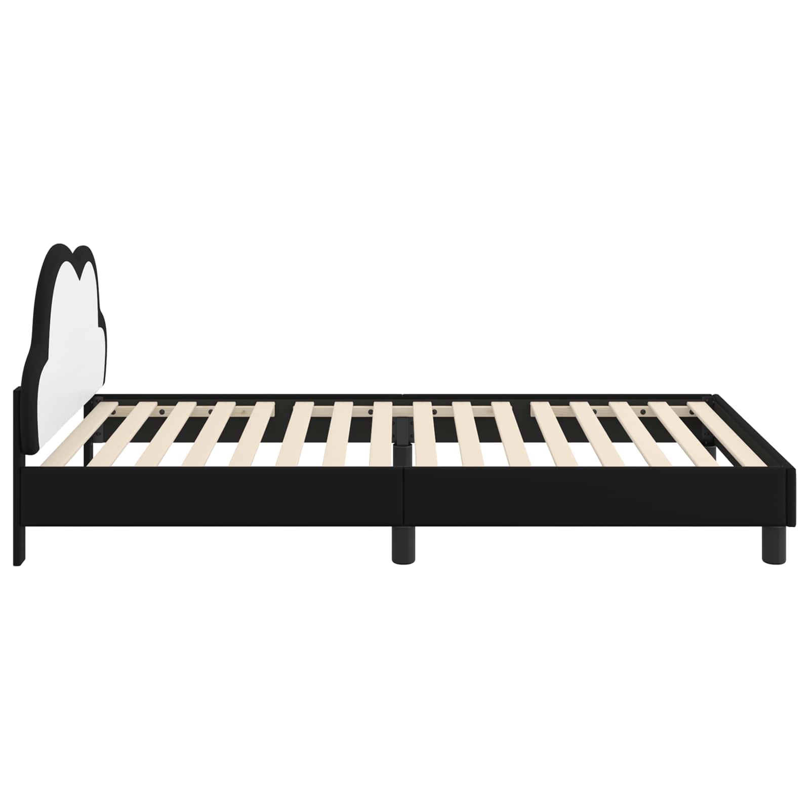 Cadre de lit avec tête de lit Noir 90 x 190 cm PU - XIOS