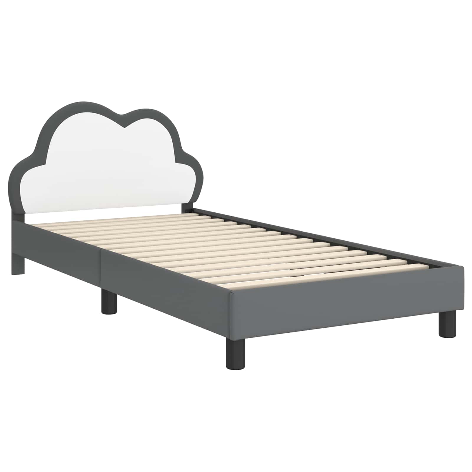 Cadre de lit avec tête de lit Gris clair 90 x 200 cm PU - XIOS