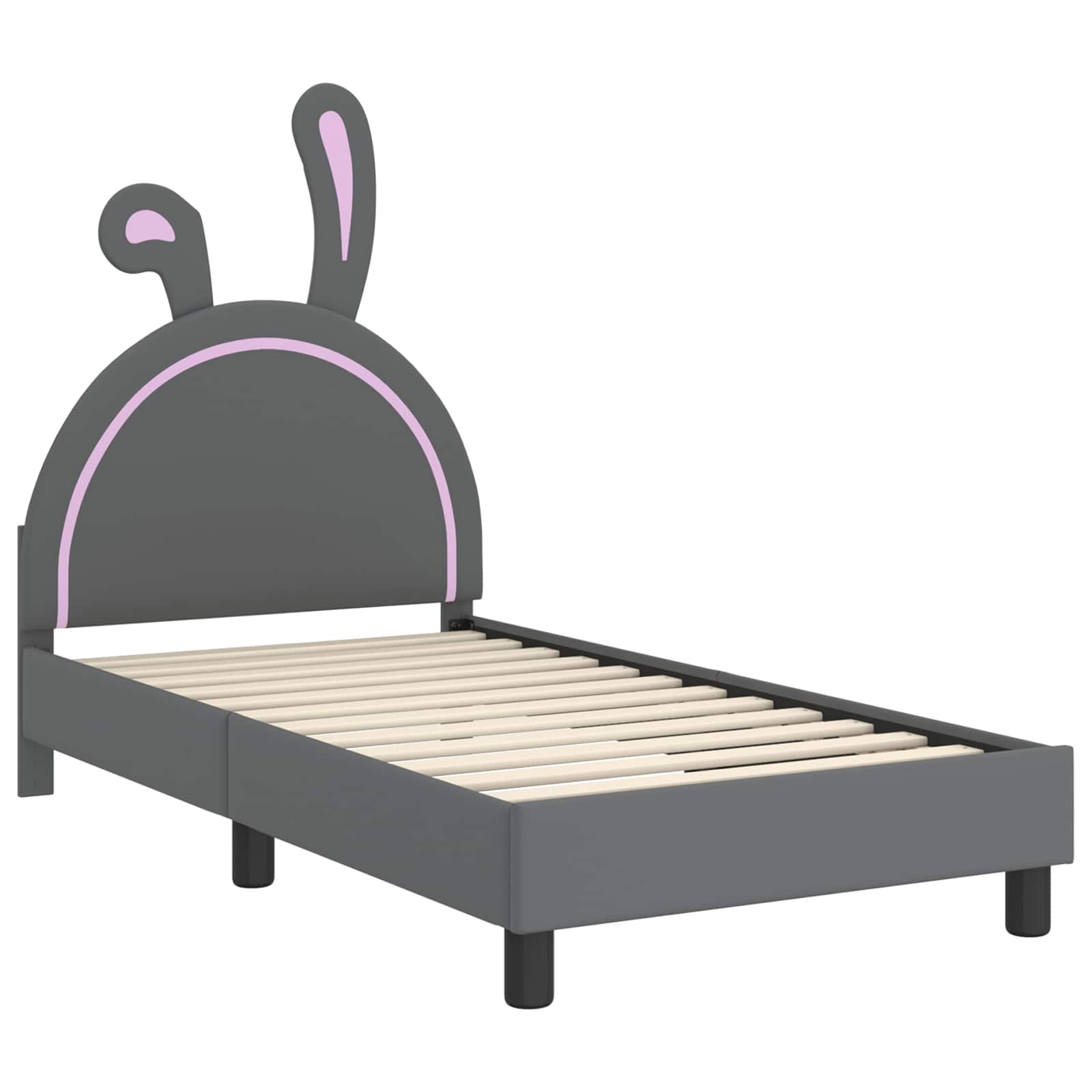 Cadre de lit pour enfants avec tête de lit Gris clair PU - XIOS