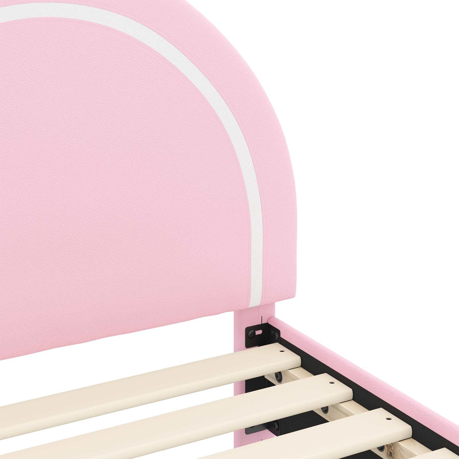 Cadre de lit pour enfants avec tête de lit Rose 80 x 200 cm PU - XIOS
