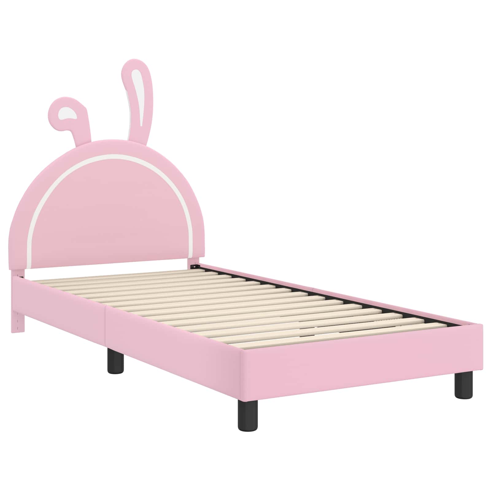 Cadre de lit pour enfants avec tête de lit Rose 80 x 200 cm PU - XIOS