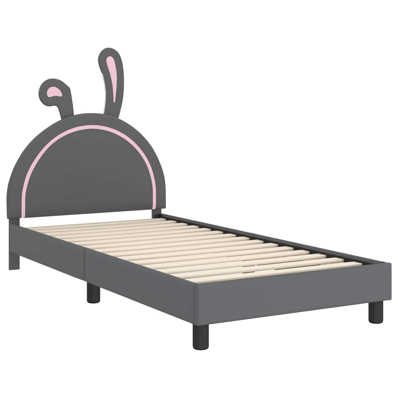 Cadre de lit pour enfants avec tête de lit Gris clair PU - XIOS